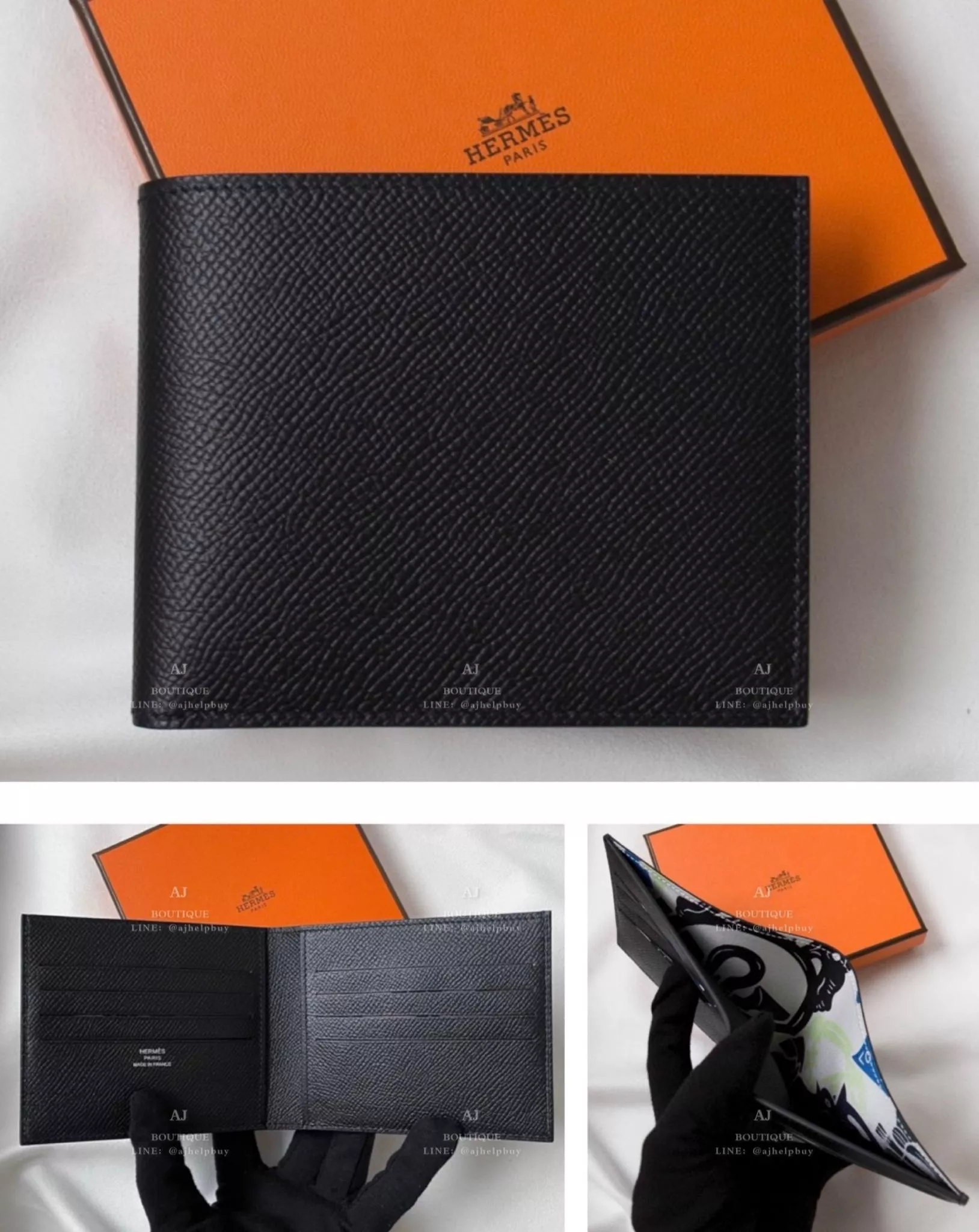 Hermes 男款絲巾短夾 Citizen Twill 代購照片