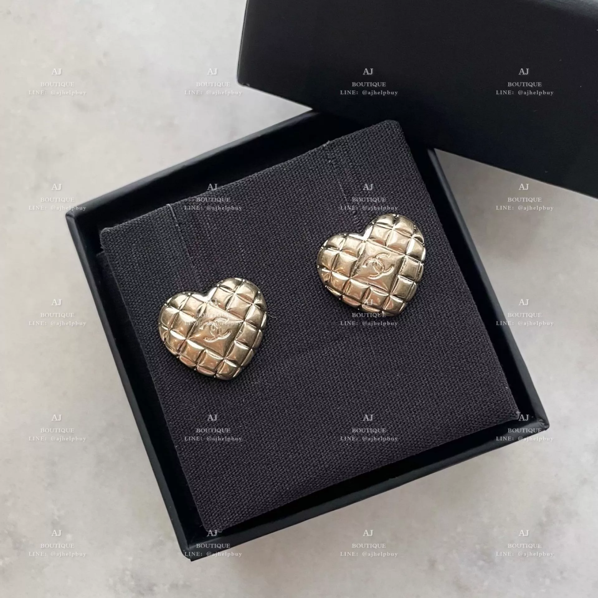 Chanel 針式耳環 復古金 代購照片