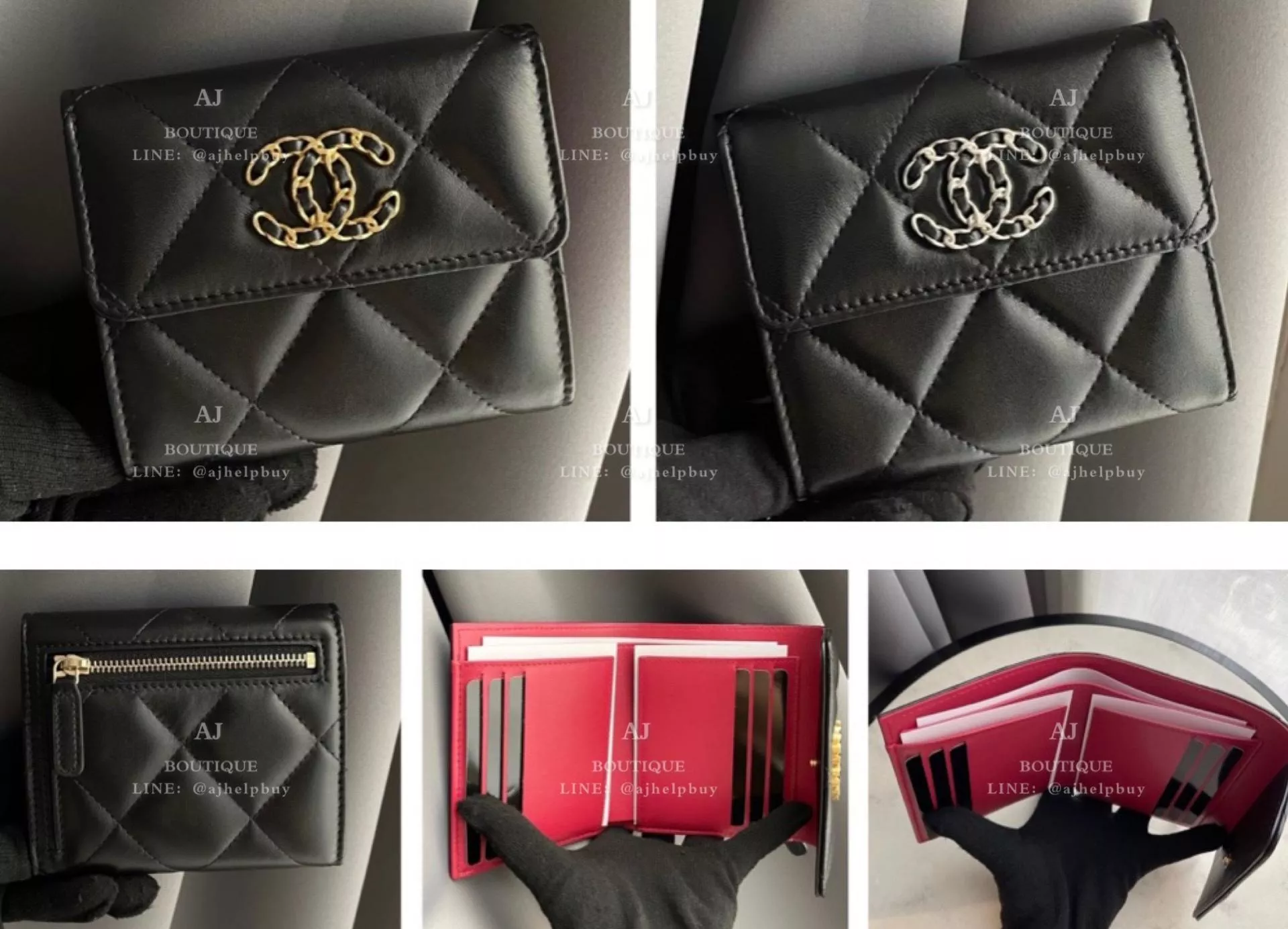 Chanel 新款 19 三摺短夾 代購照片