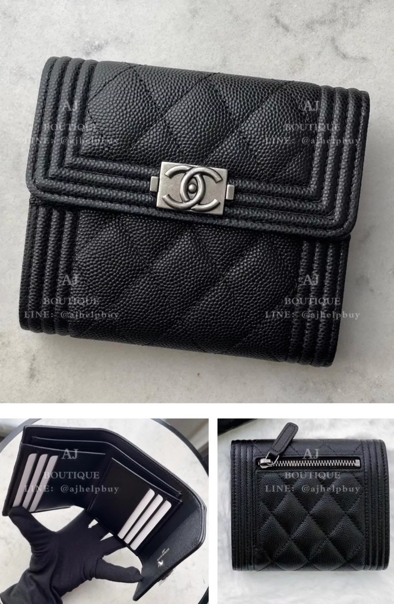 Chanel Boy款 三摺短夾 代購照片