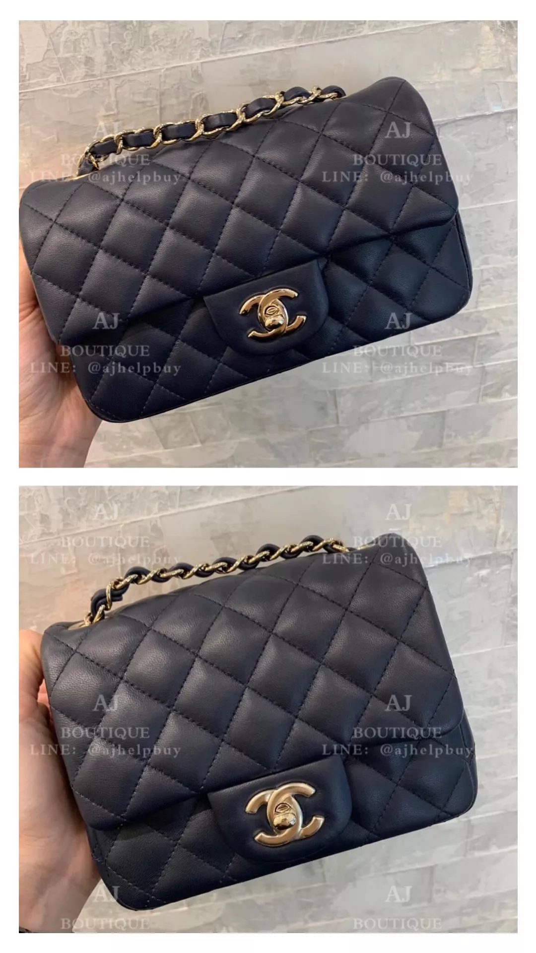 Chanel Mini Coco 20 & 17 黑羊金 代購照片