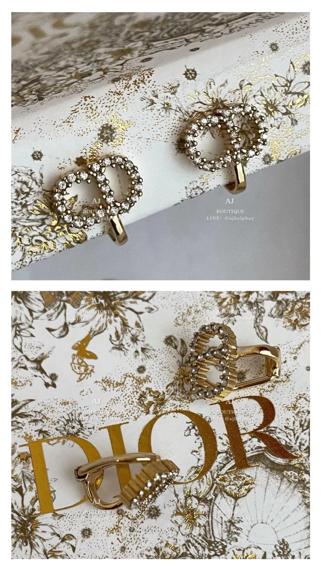 Dior 新款夾式耳環 金色 客訂分享 代購照片