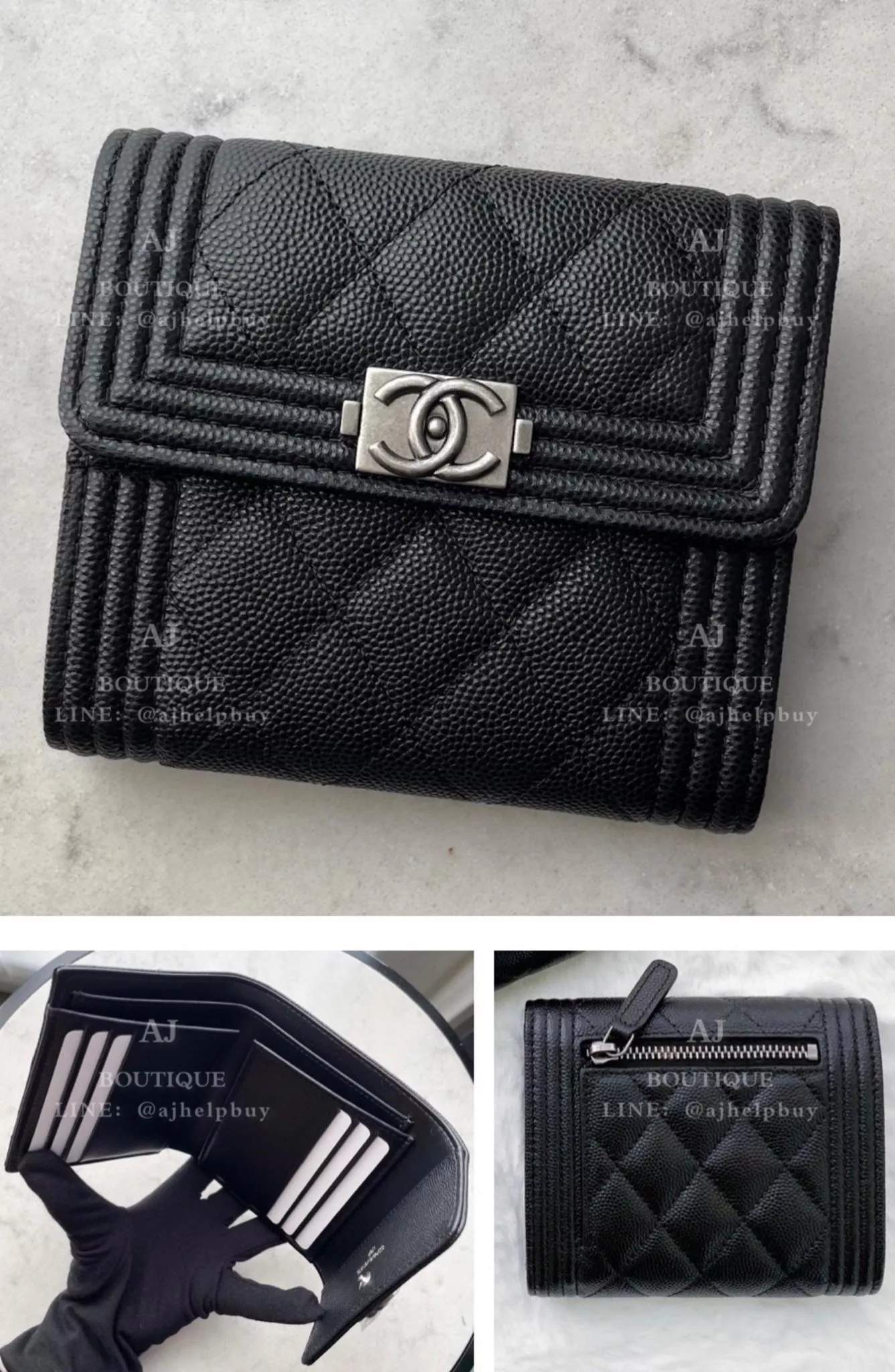 Chanel Boy 三摺短夾 代購照片