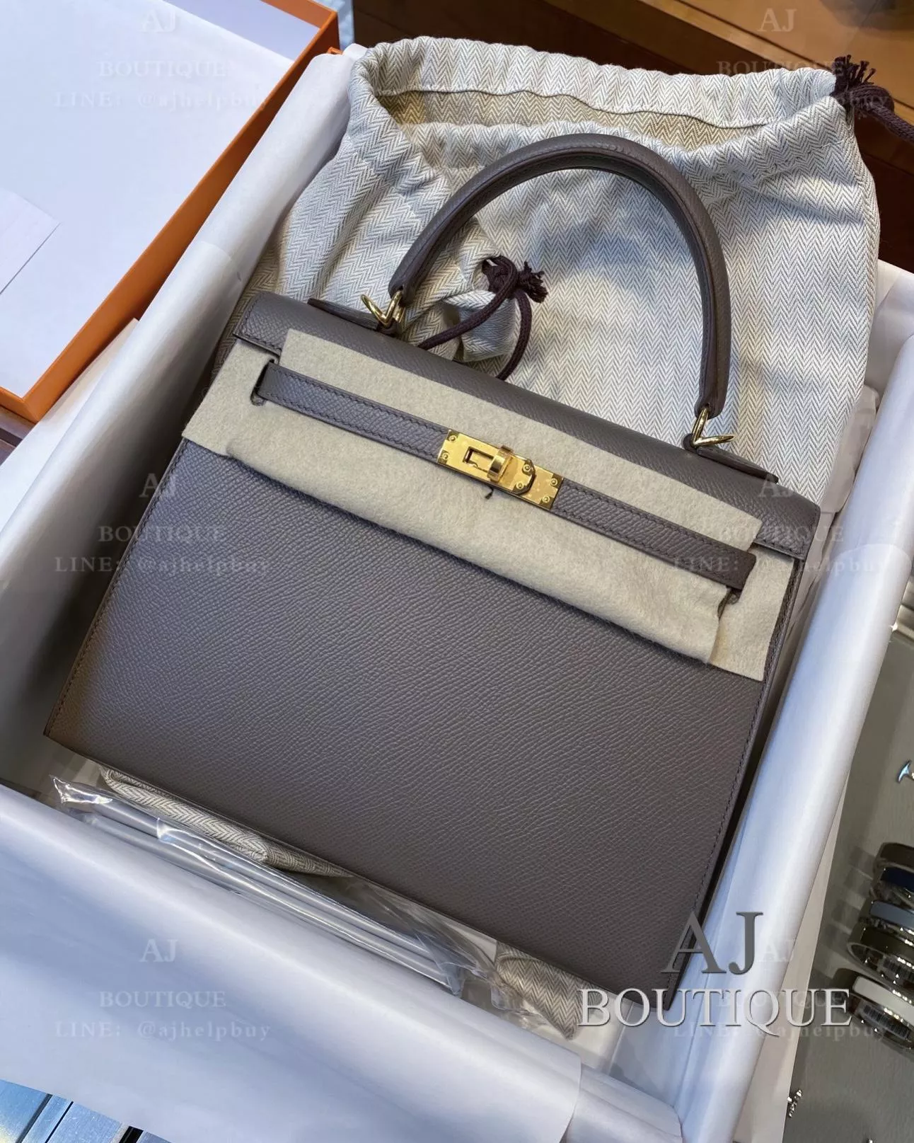 Hermes Kelly 25 外縫 金釦 代購照片