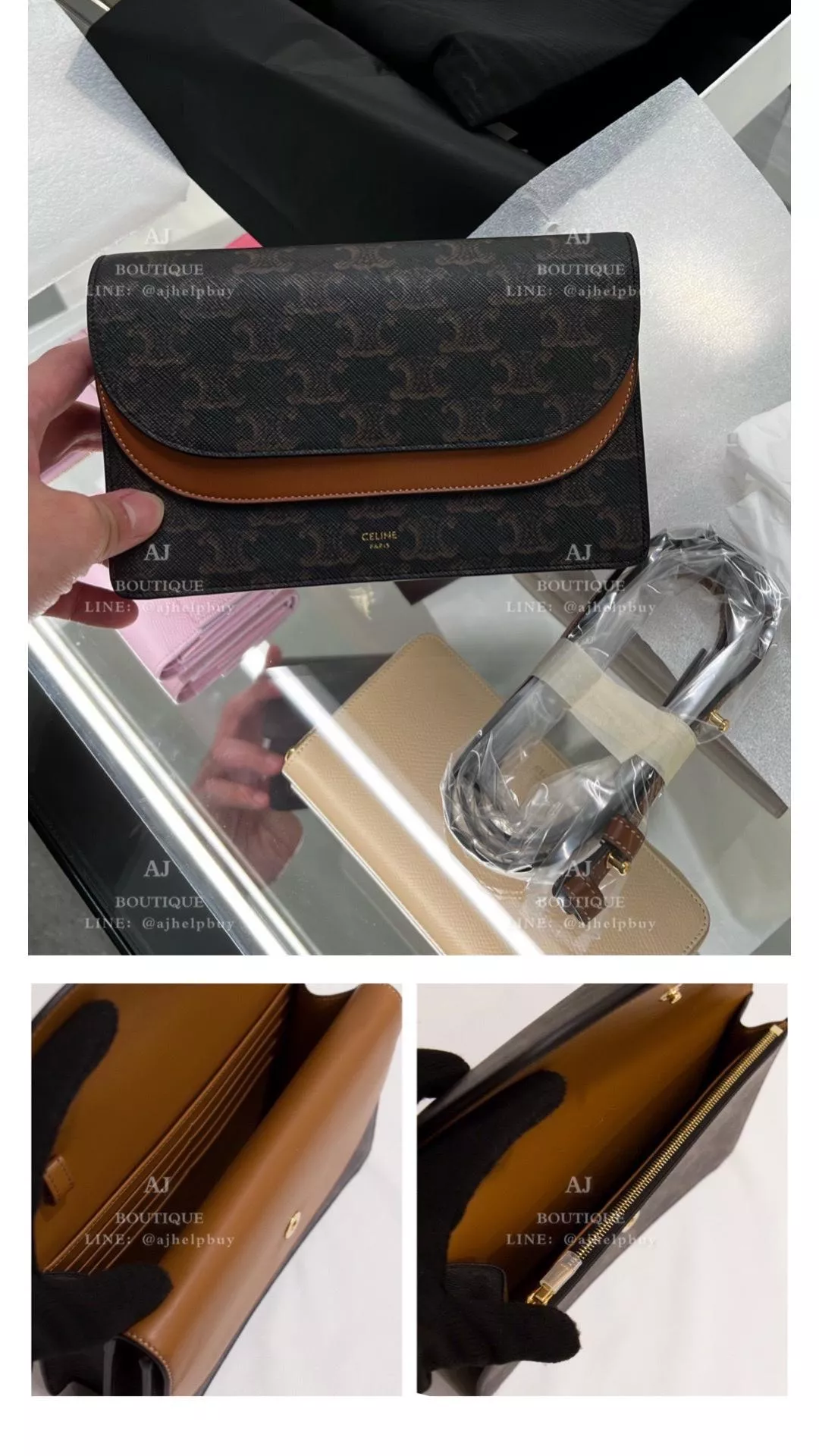 Celine 老花雙層信封包 代購照片