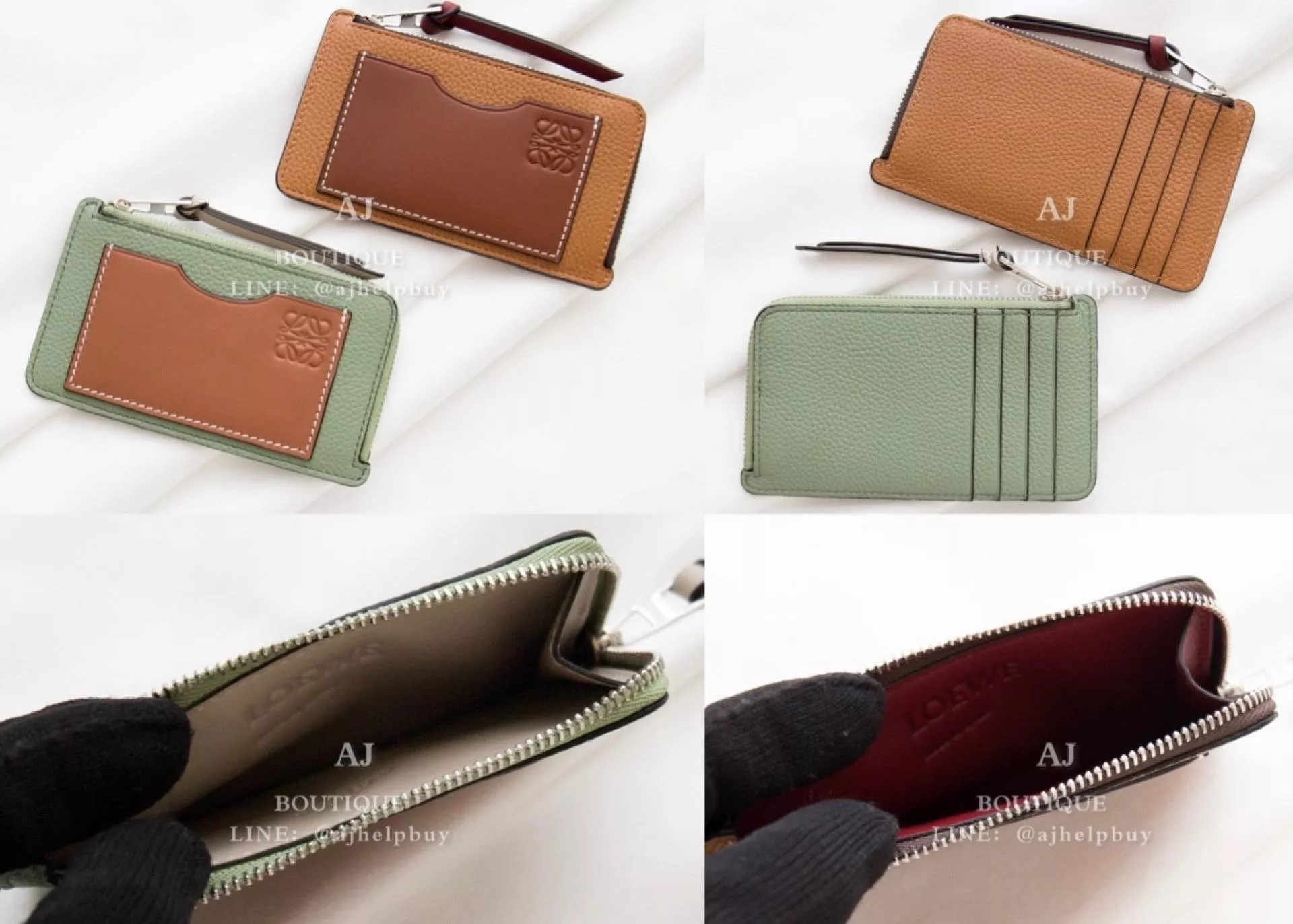 Loewe 拼色拉鍊卡片夾 代購照片