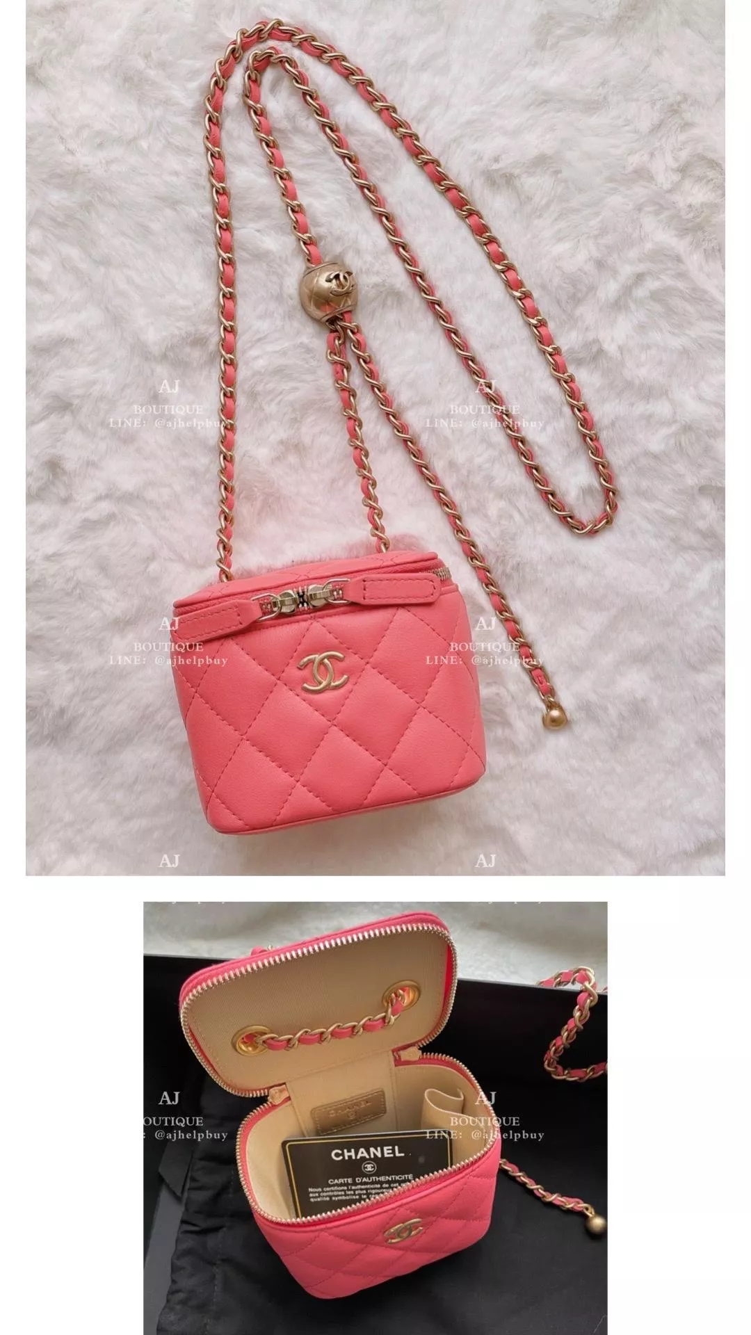 Chanel 金球粉紅小方包 代購照片