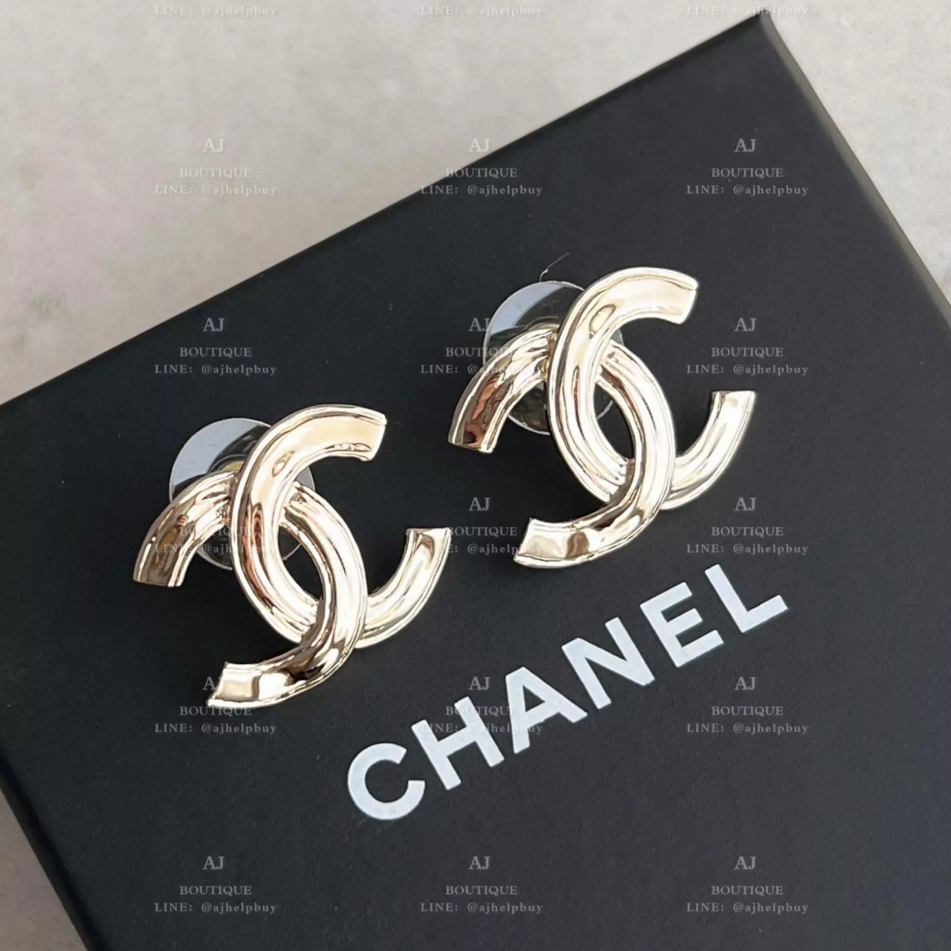 Chanel 針式耳環 金色 代購照片