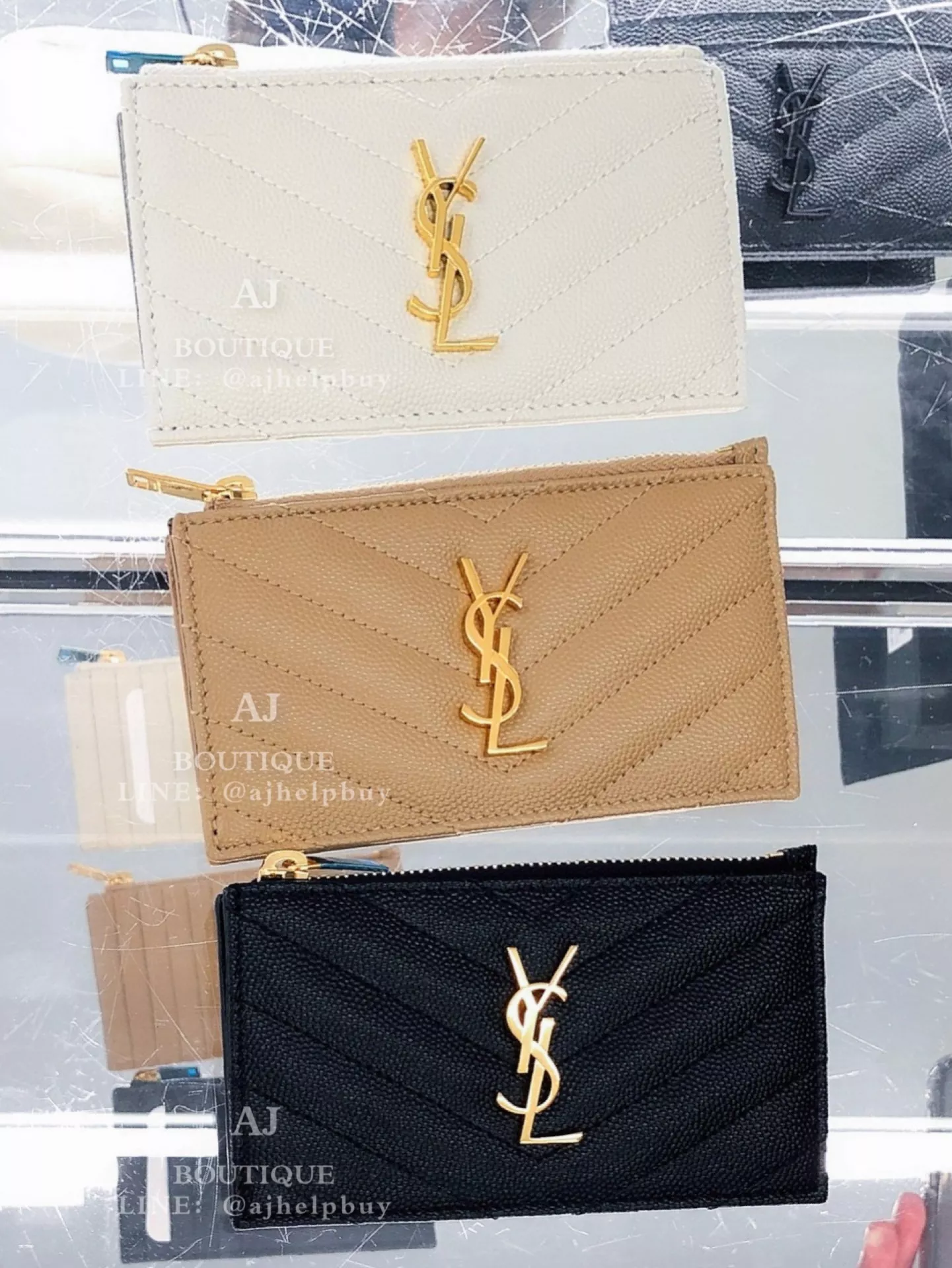 Ysl Saint Laurent 拉鍊卡包 代購照片