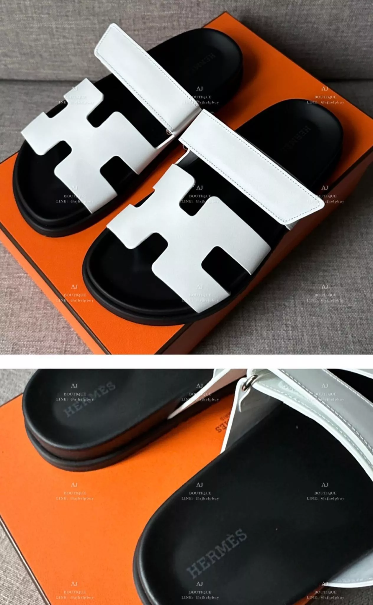 Hermes 二舅鞋 白色 代購照片