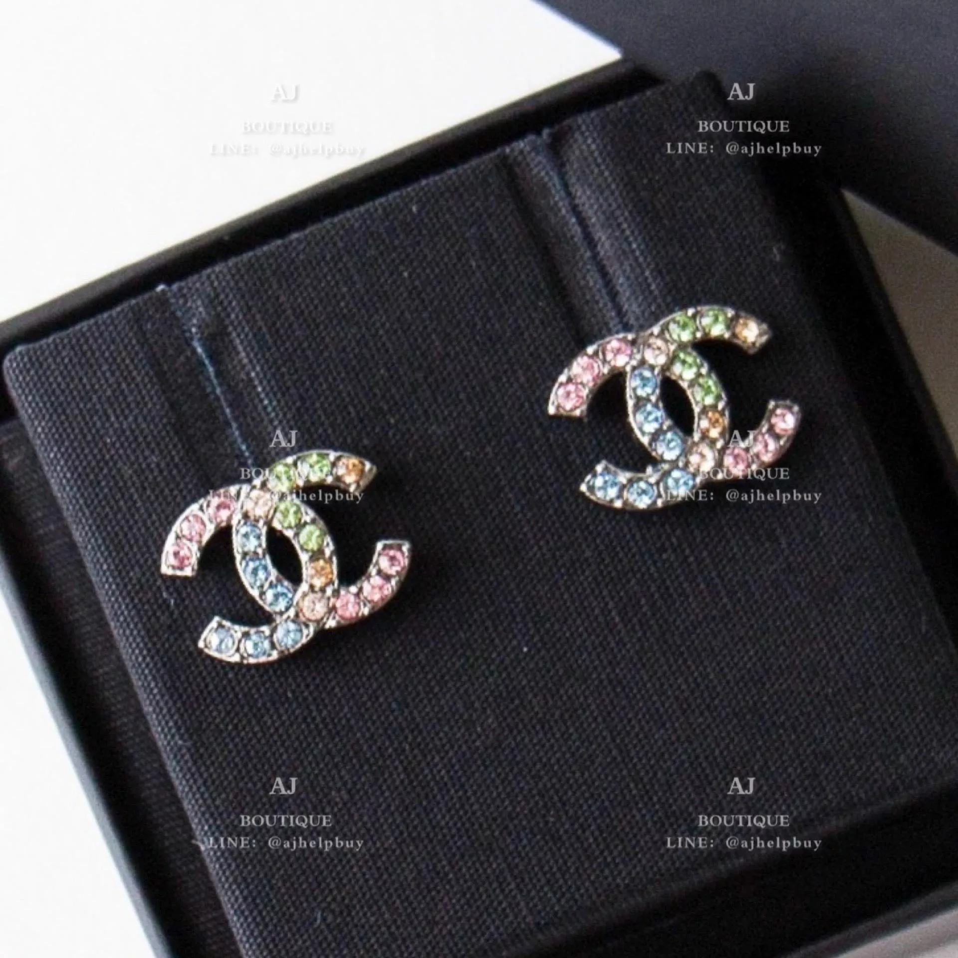 Chanel 針式耳環 銀色 代購照片
