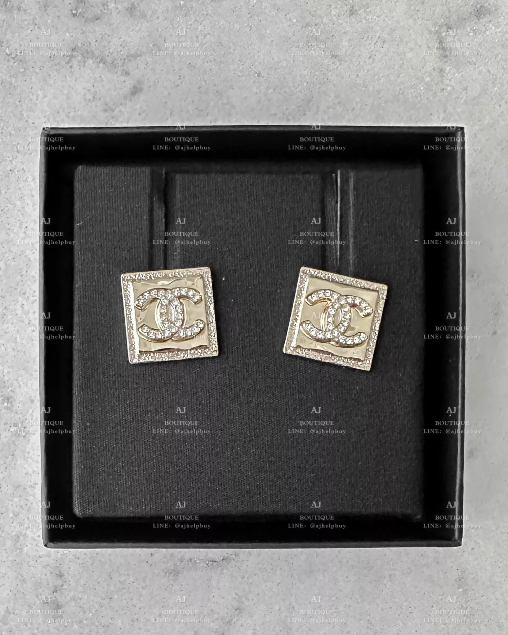 Chanel 針式耳環 淡金 代購照片