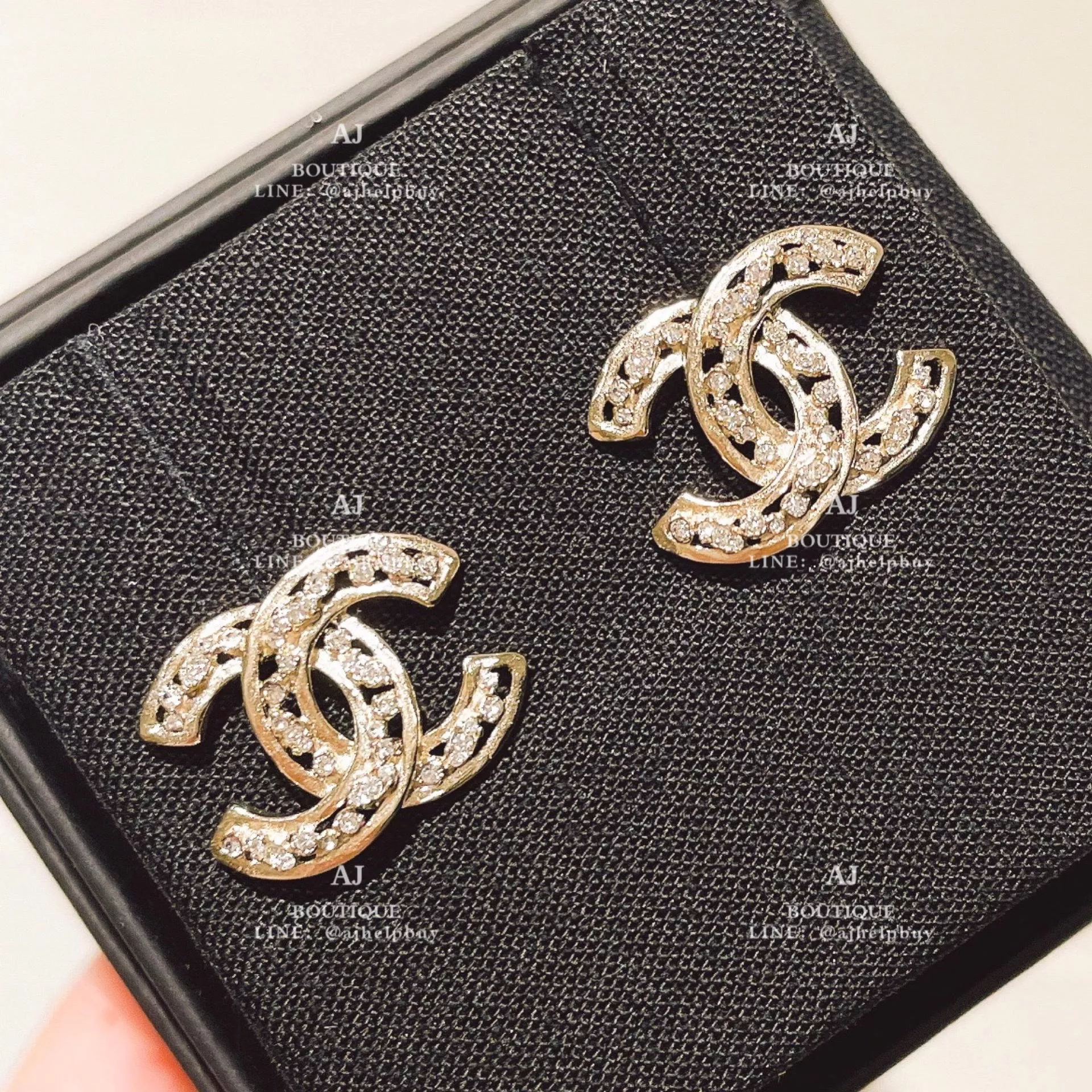Chanel 針式耳環 淡金 代購照片
