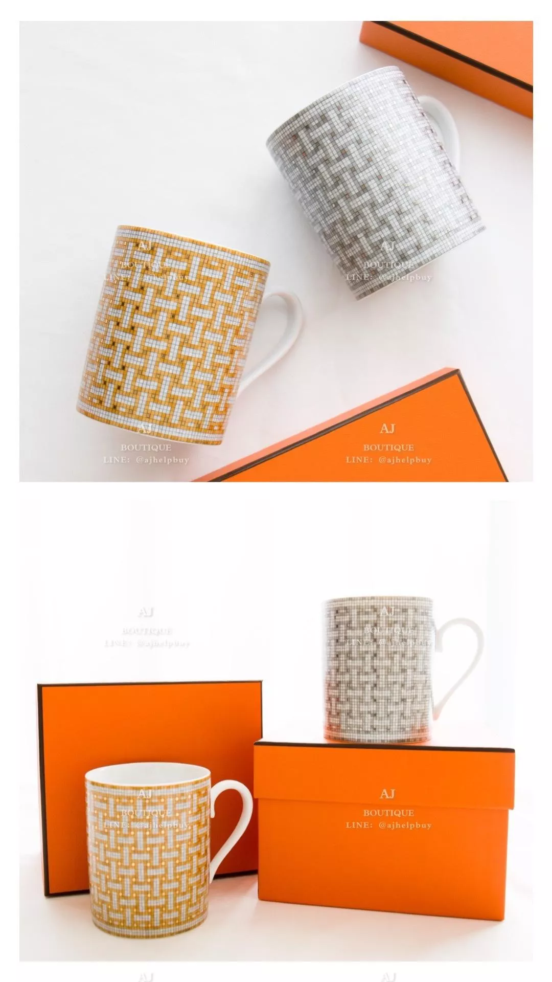 Hermes 陶瓷馬克杯 300Ml 兩個一組 代購照片