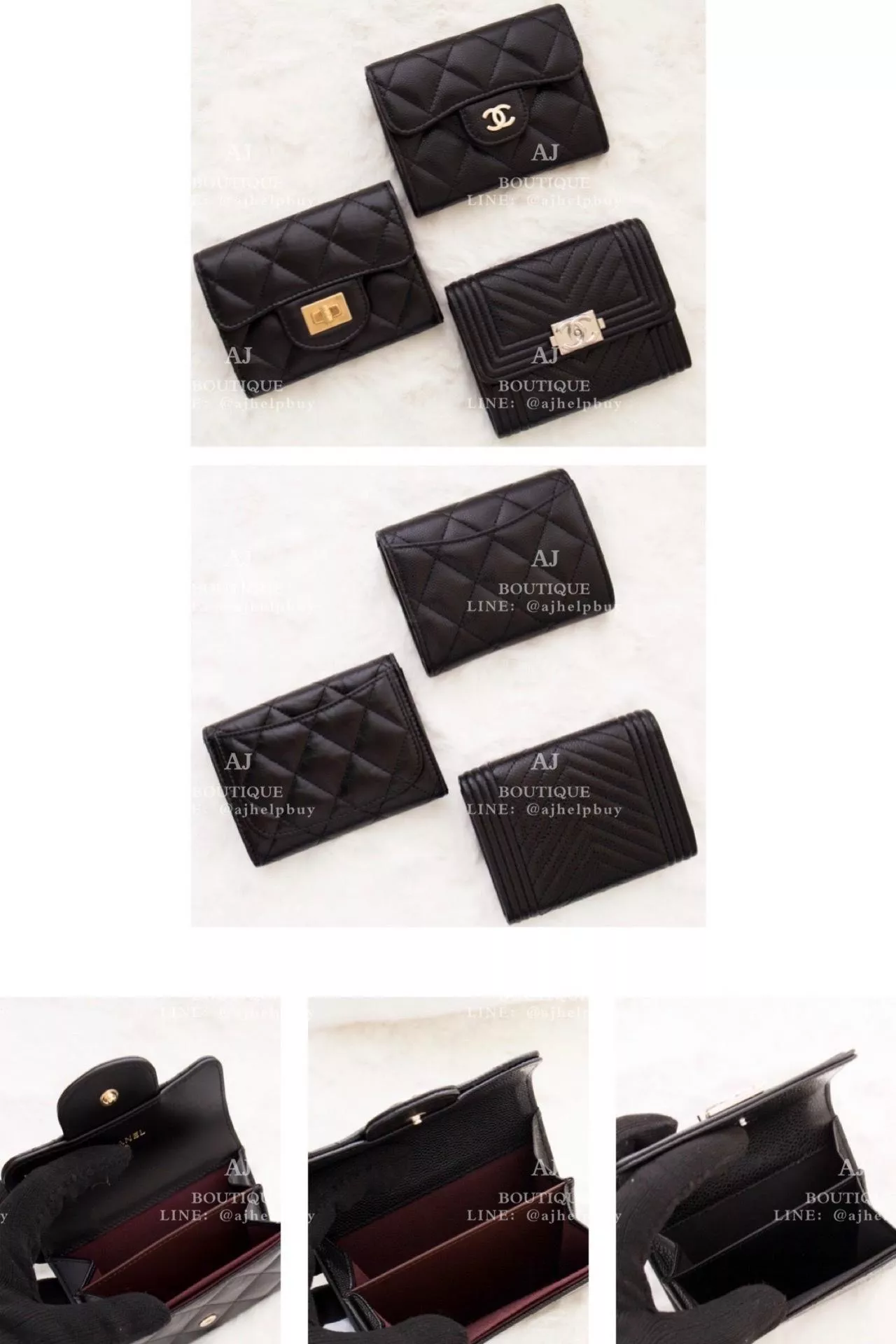 Chanel 雙層卡包 黑色 代購照片