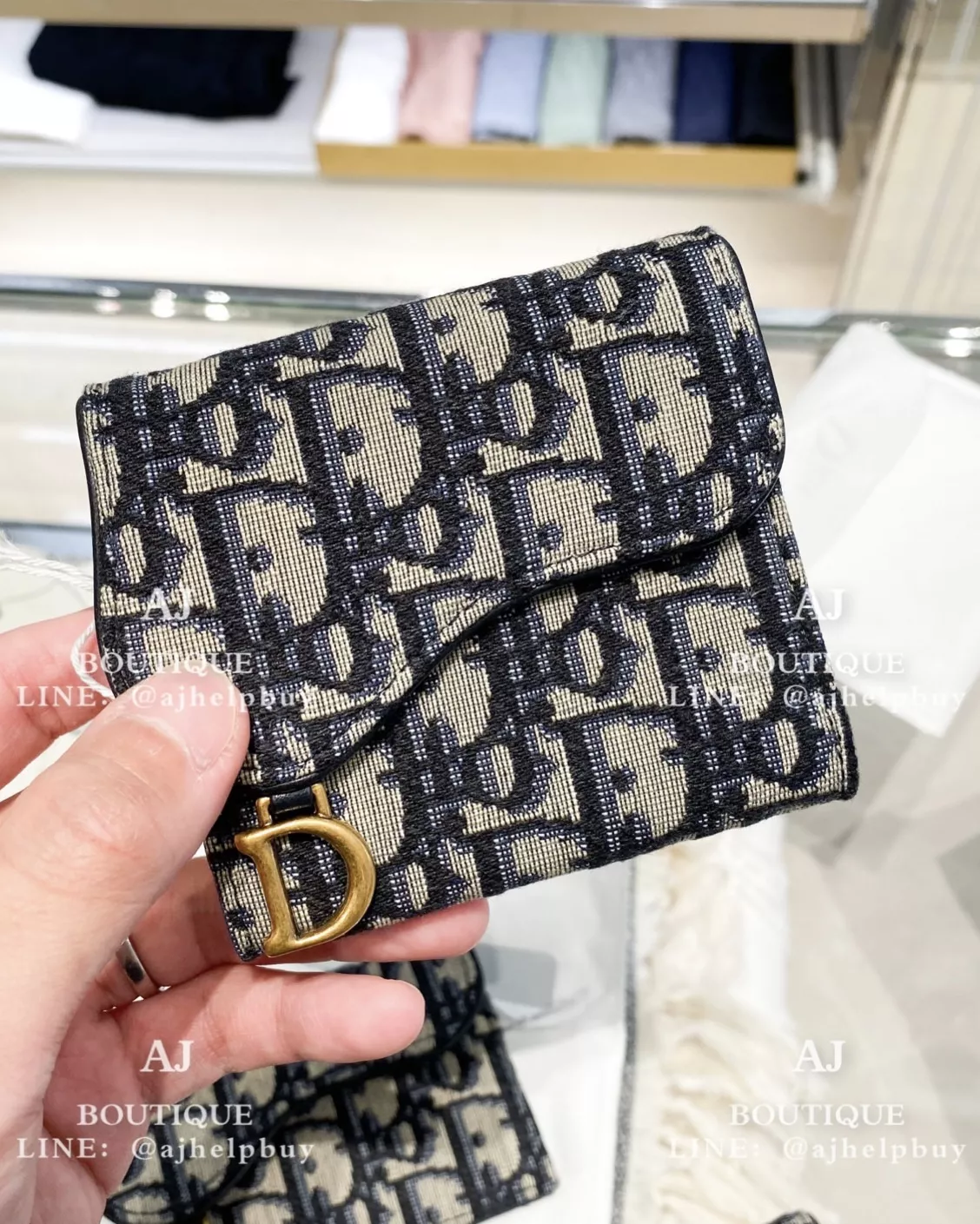 Dior 老花三折短夾 代購照片