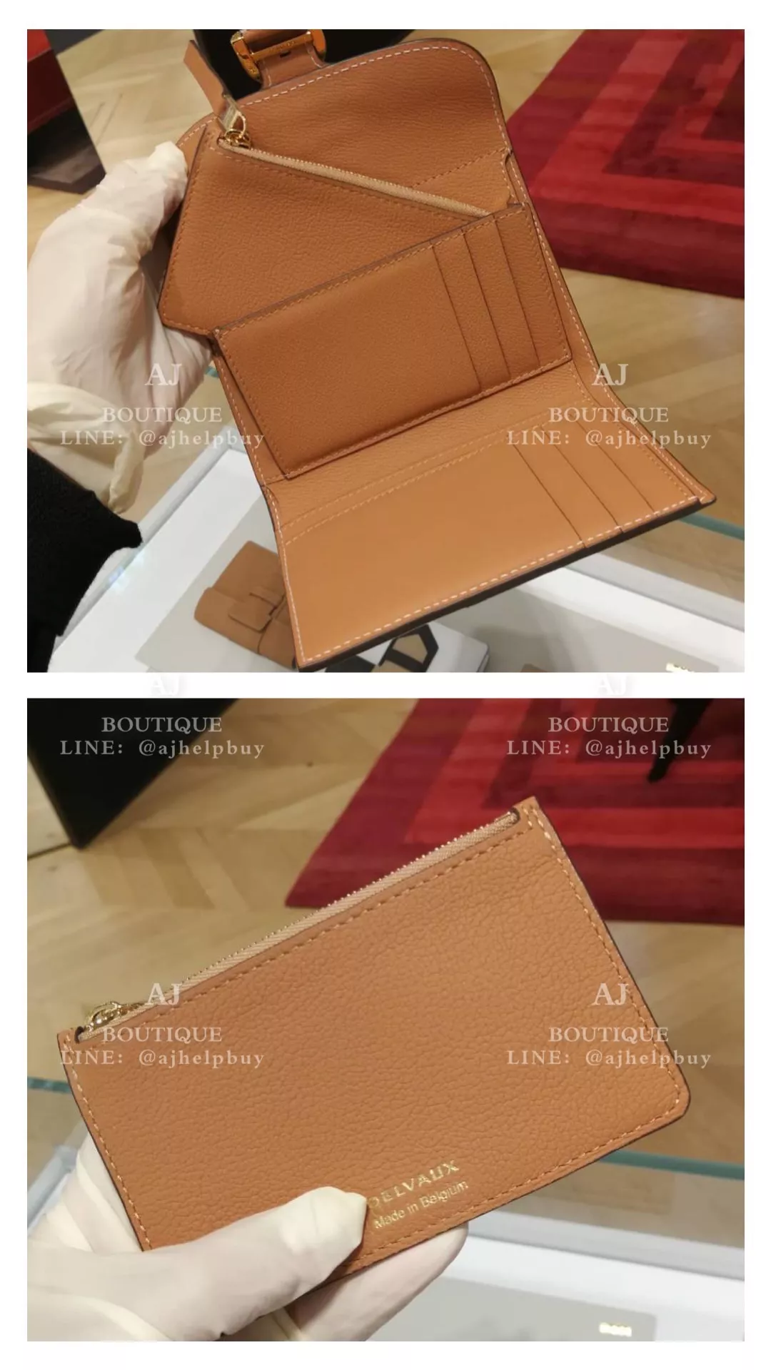 Delvaux Brillant三折短夾 棕色 代購照片2