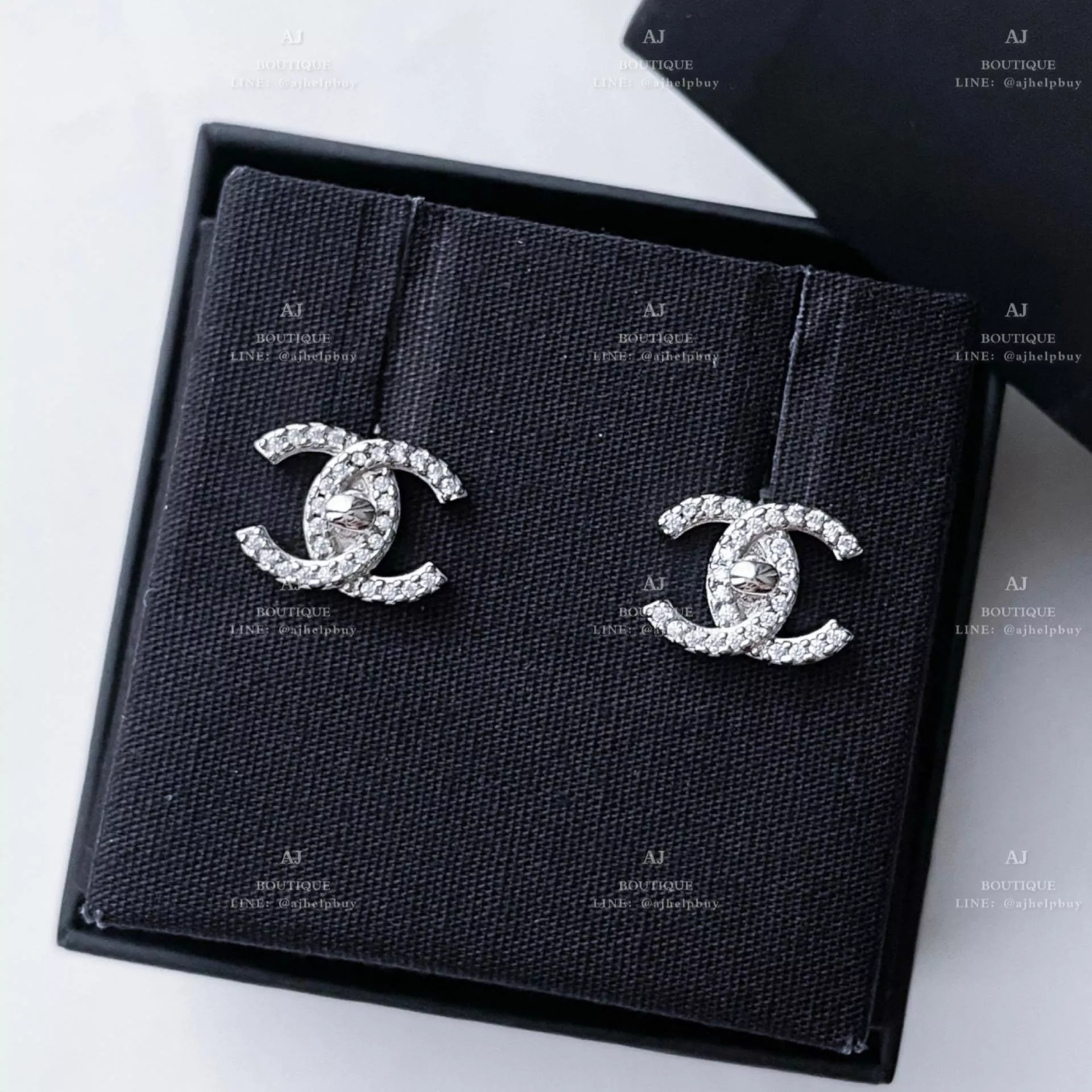 Chanel 針式耳環 白金 代購照片