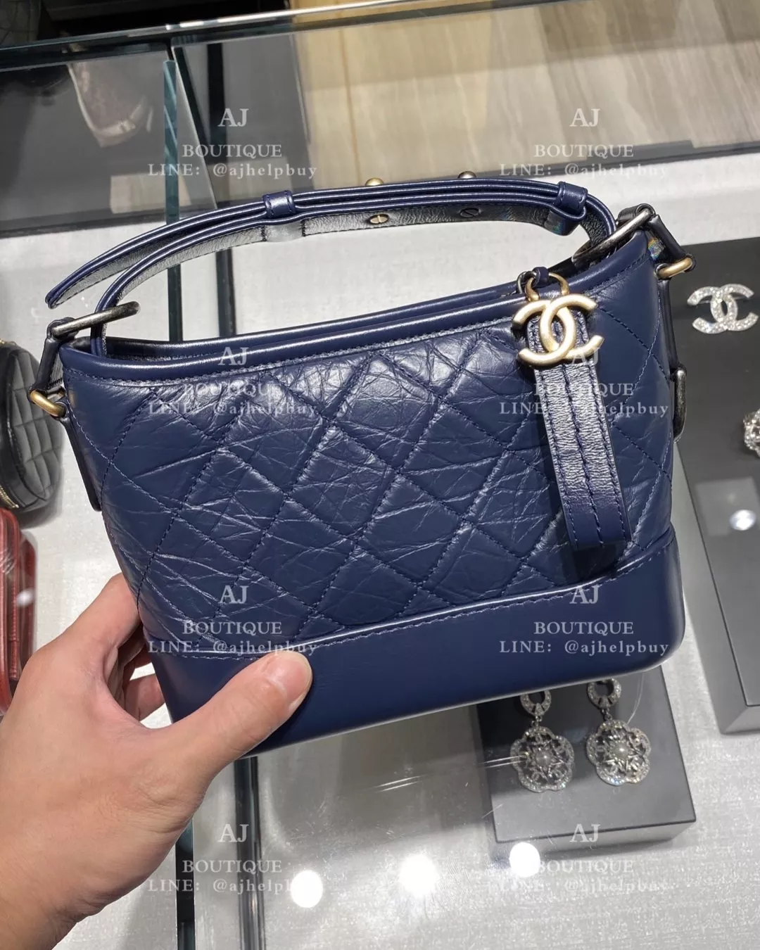 Chanel 流浪包小款 深藍 代購照片