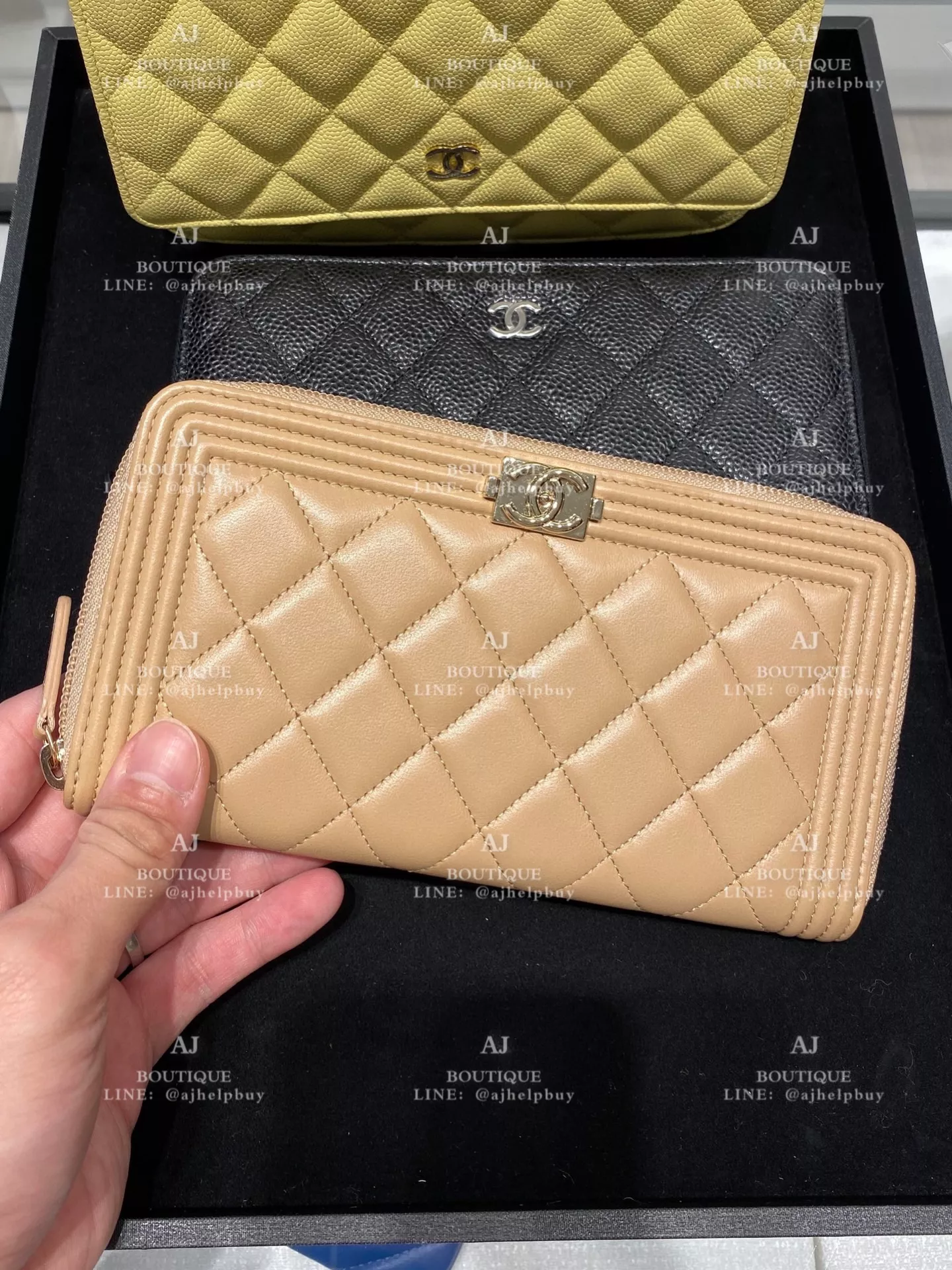Chanel Boy拉鍊長夾 代購照片