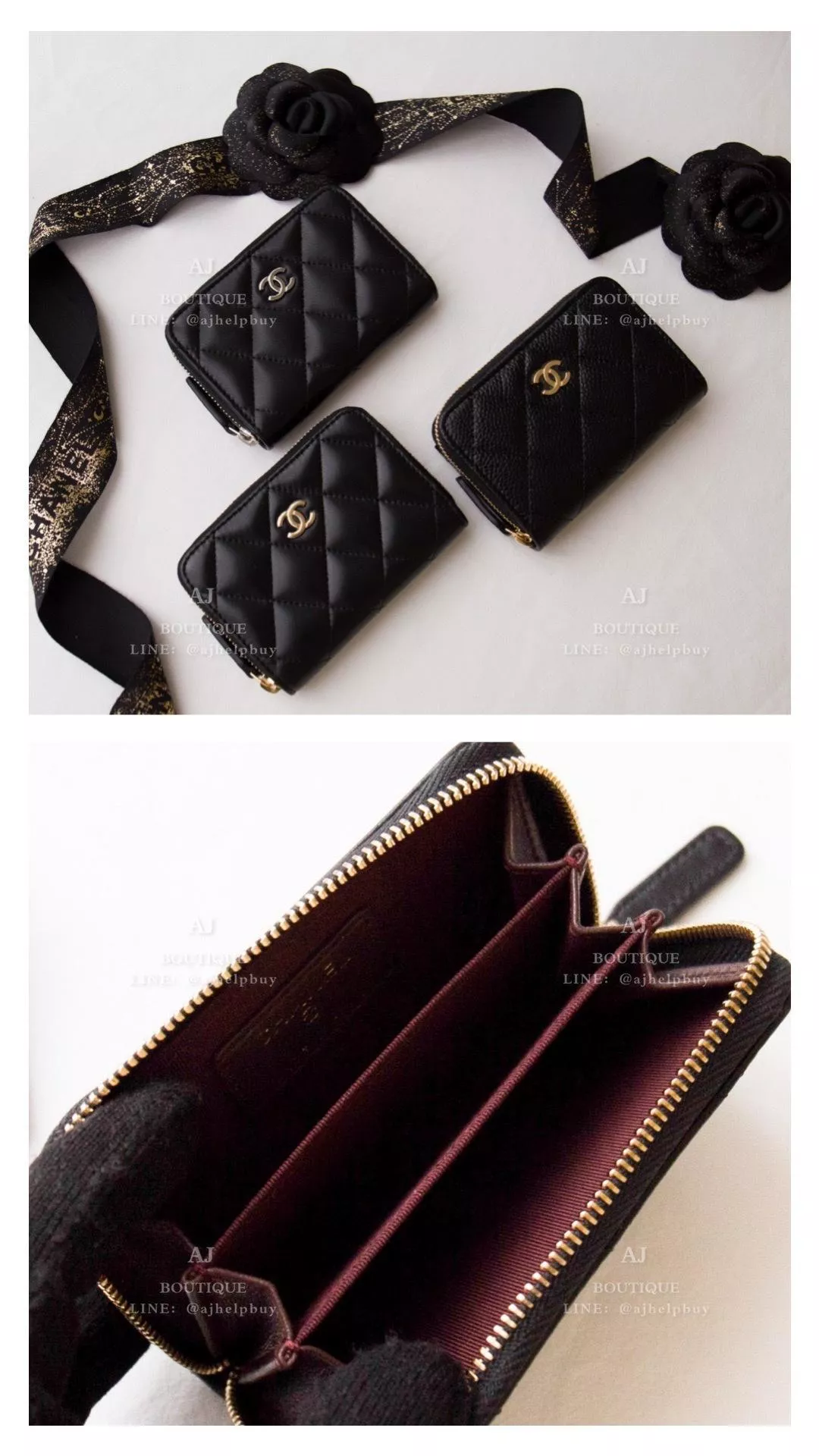 Chanel 黑色 經典款 拉鍊零錢包 代購照片