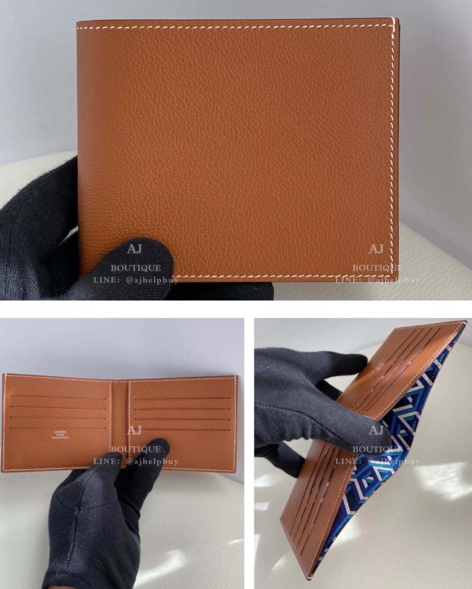 Hermes 男款絲巾短夾 Citizen Twill 代購照片