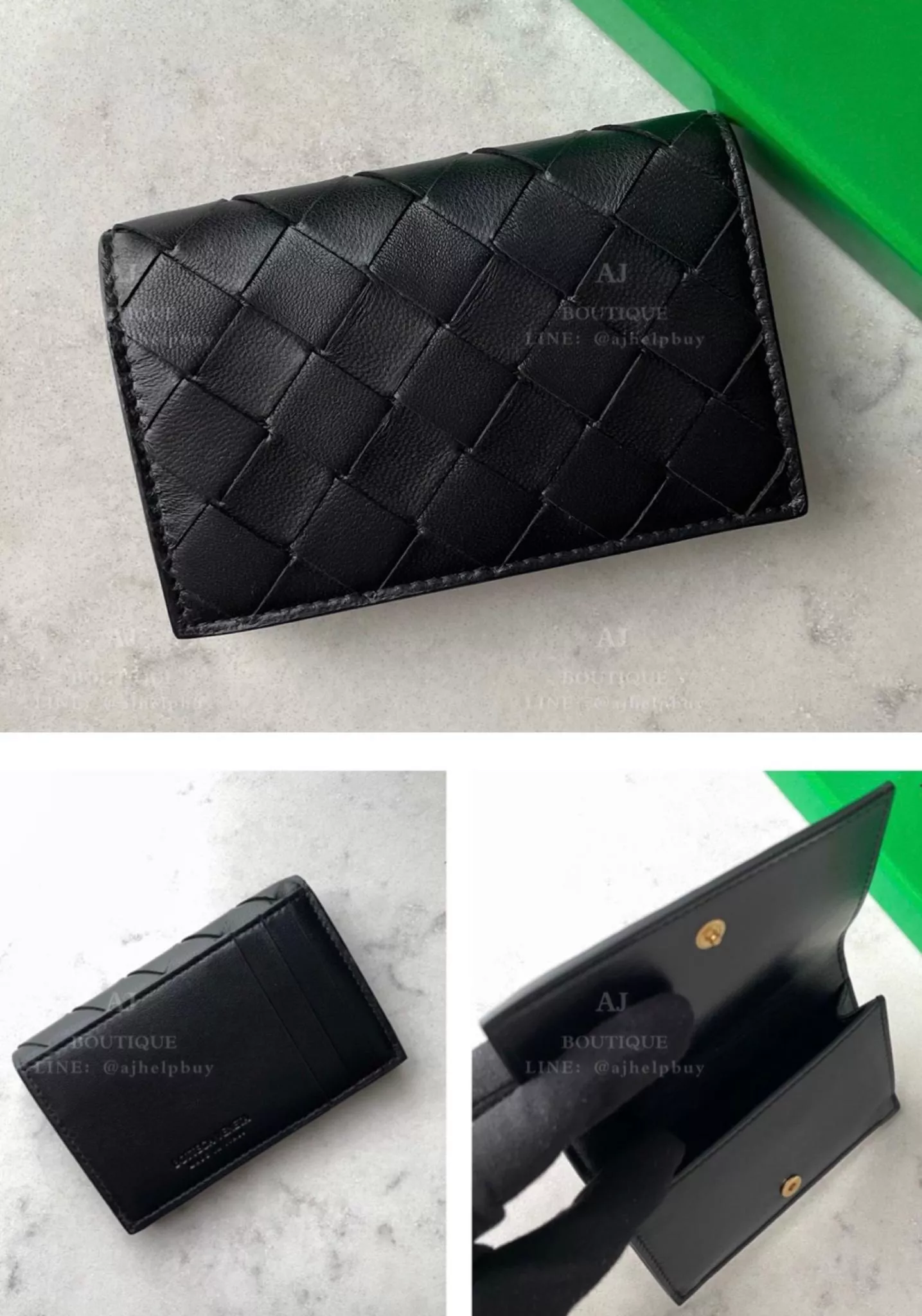 Bv Bottega Veneta 新款 卡片零錢包 黑色 代購照片