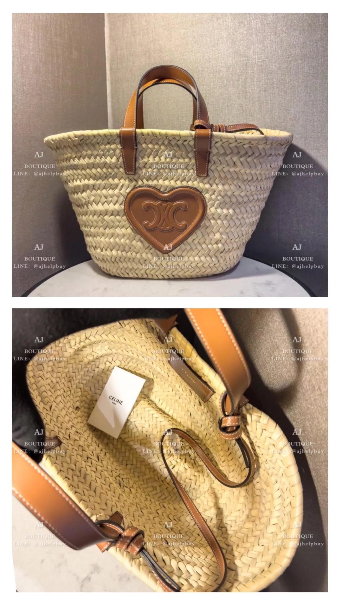 Celine 愛心草編包 代購照片