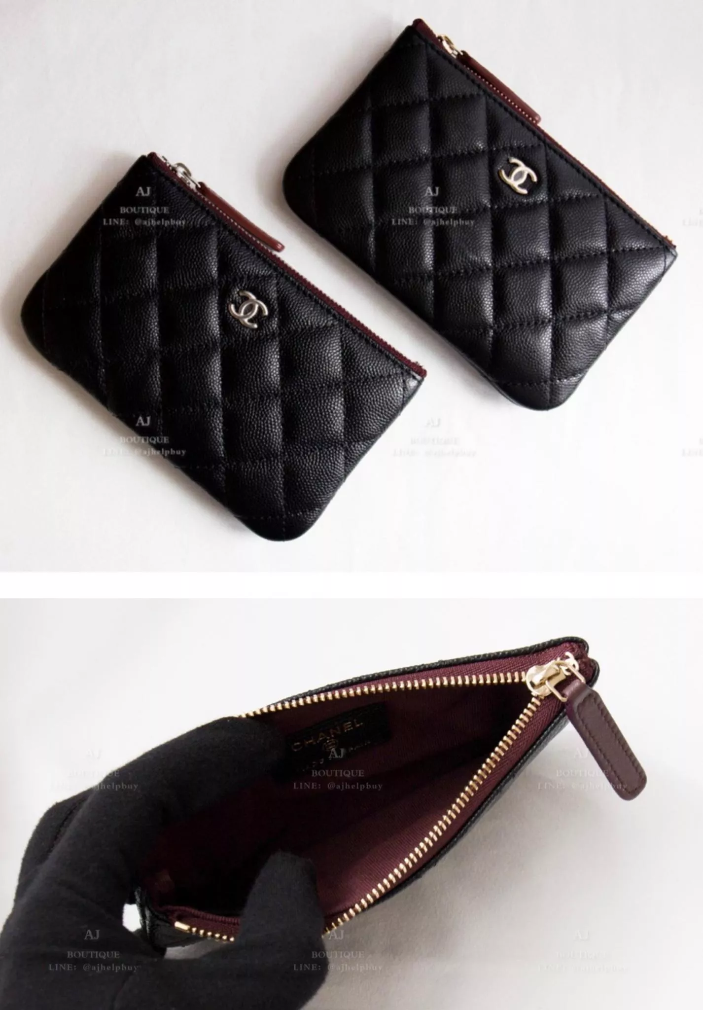 Chanel 一字拉鍊錢包 代購照片