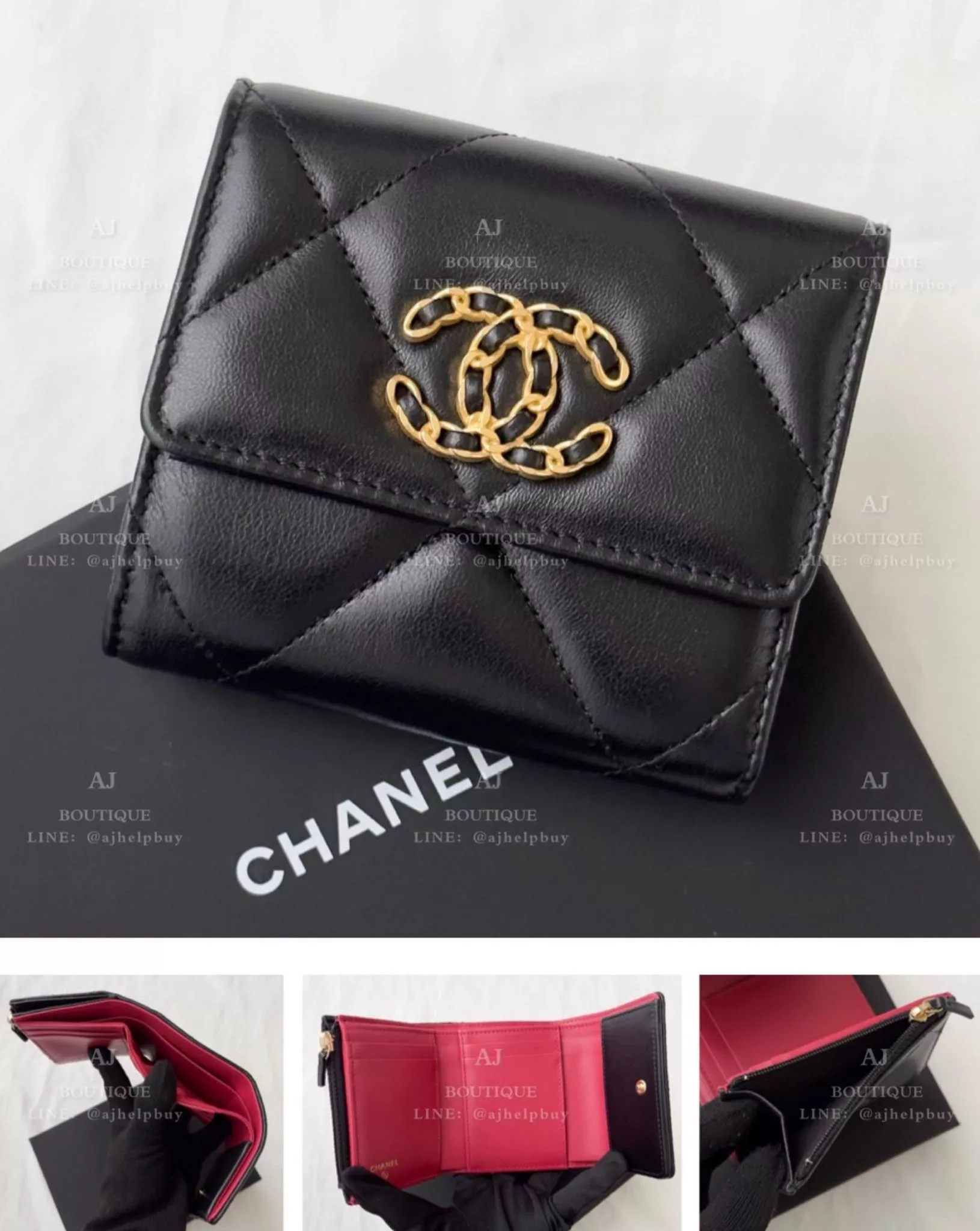 Chanel 19款 三摺短夾小款 代購照片