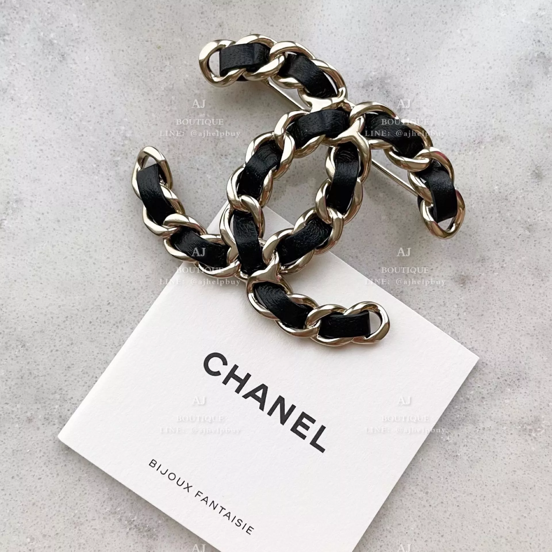 Chanel 胸針 淡金 代購照片