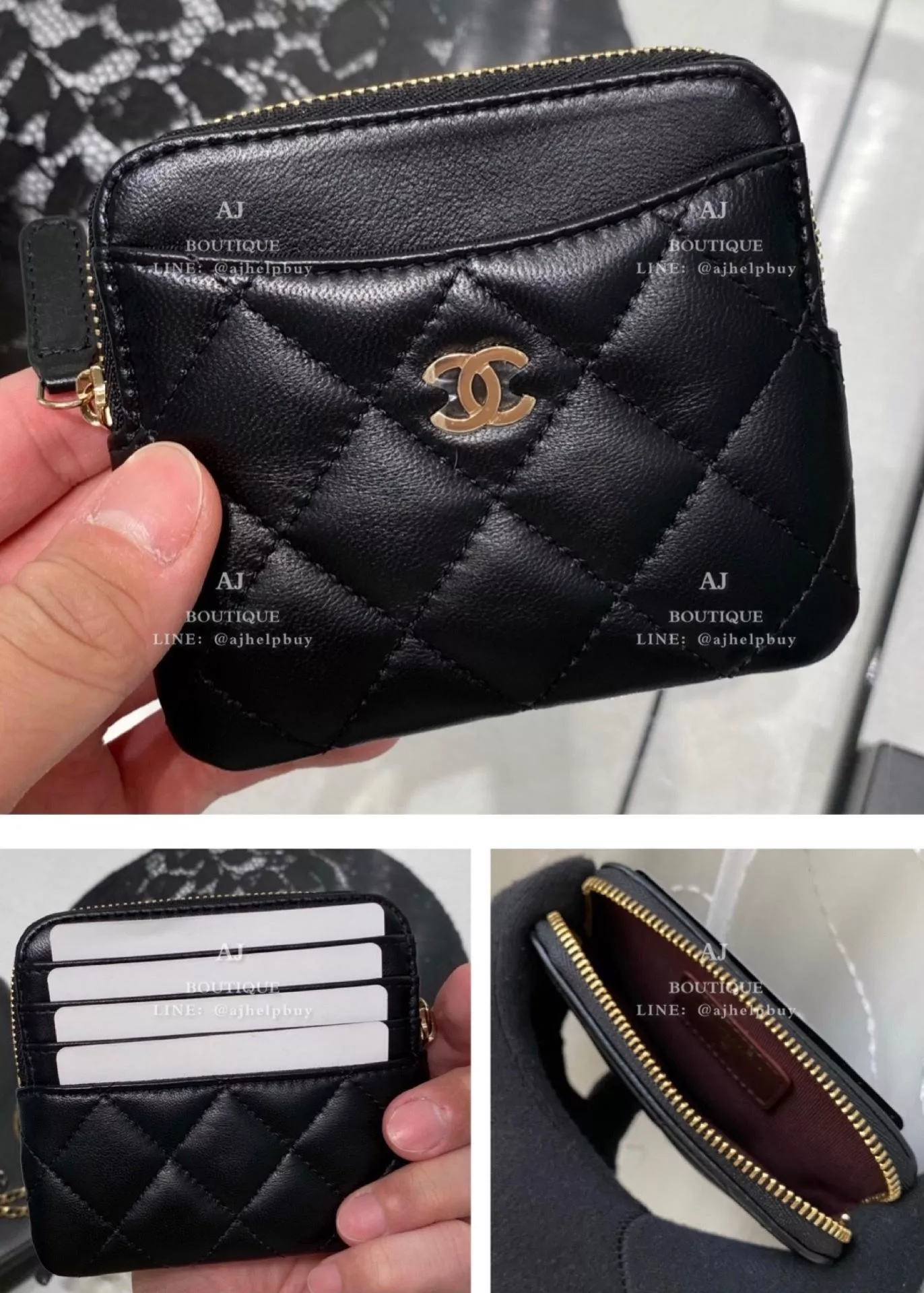 Chanel 經典款 拉鍊卡包 代購照片