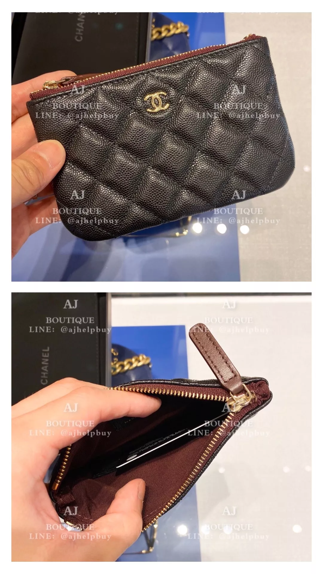 Chanel 一字拉鍊錢包 代購照片