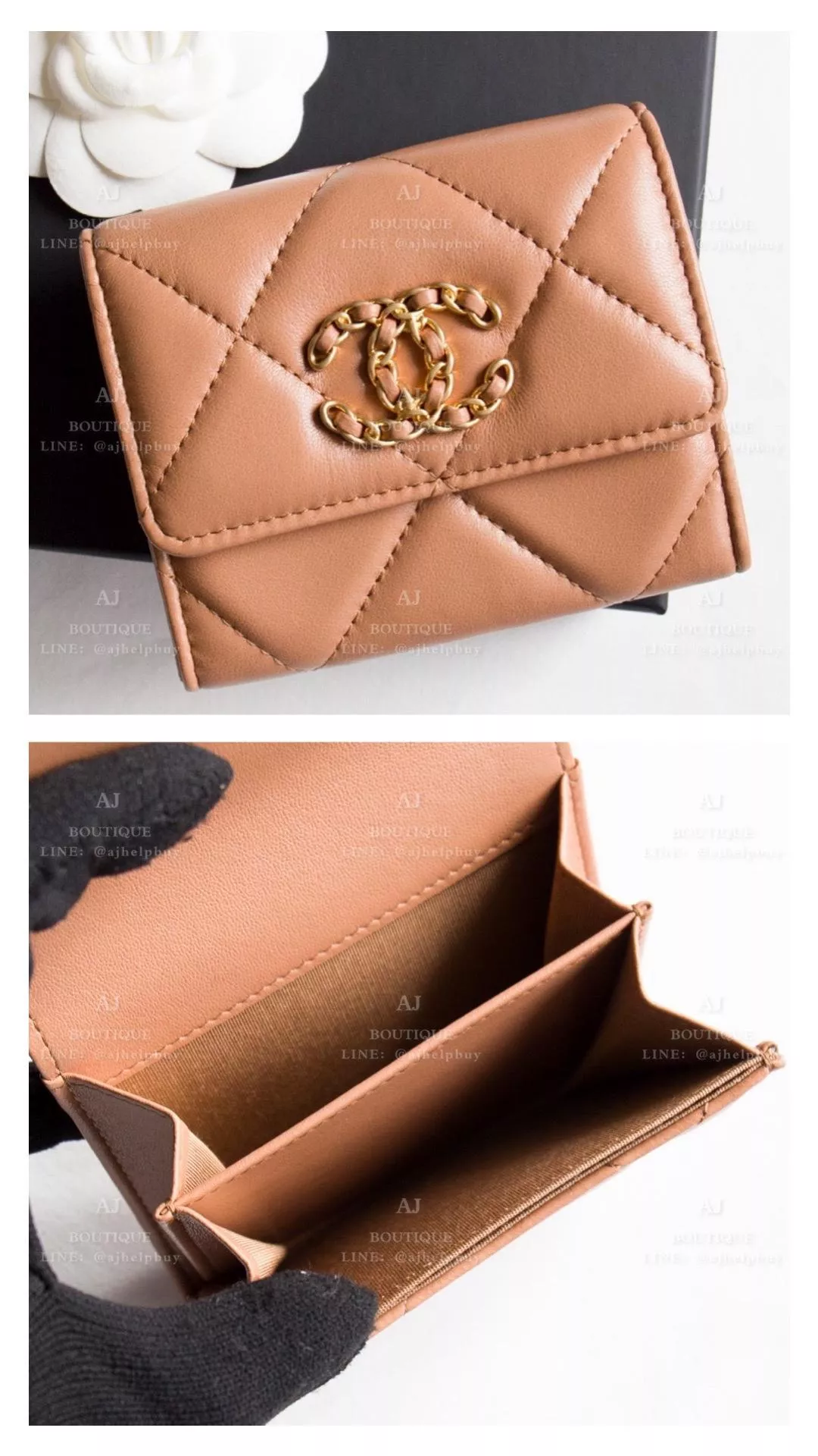 Chanel 19 雙層卡包 代購照片
