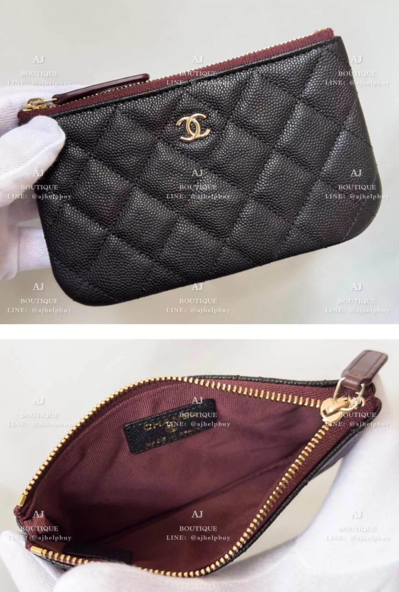 Chanel 經典款 一字拉鍊錢包 代購照片