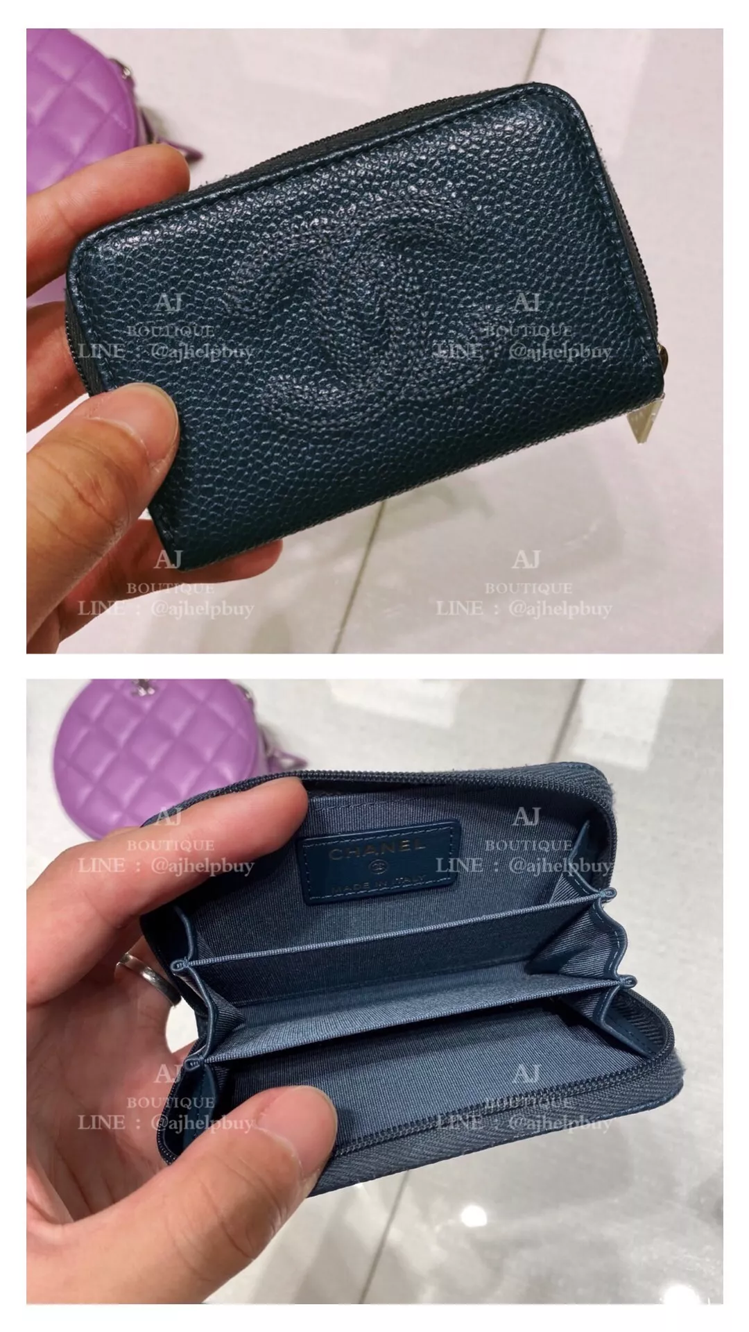 Chanel Cc牛皮拉鍊錢包 代購照片