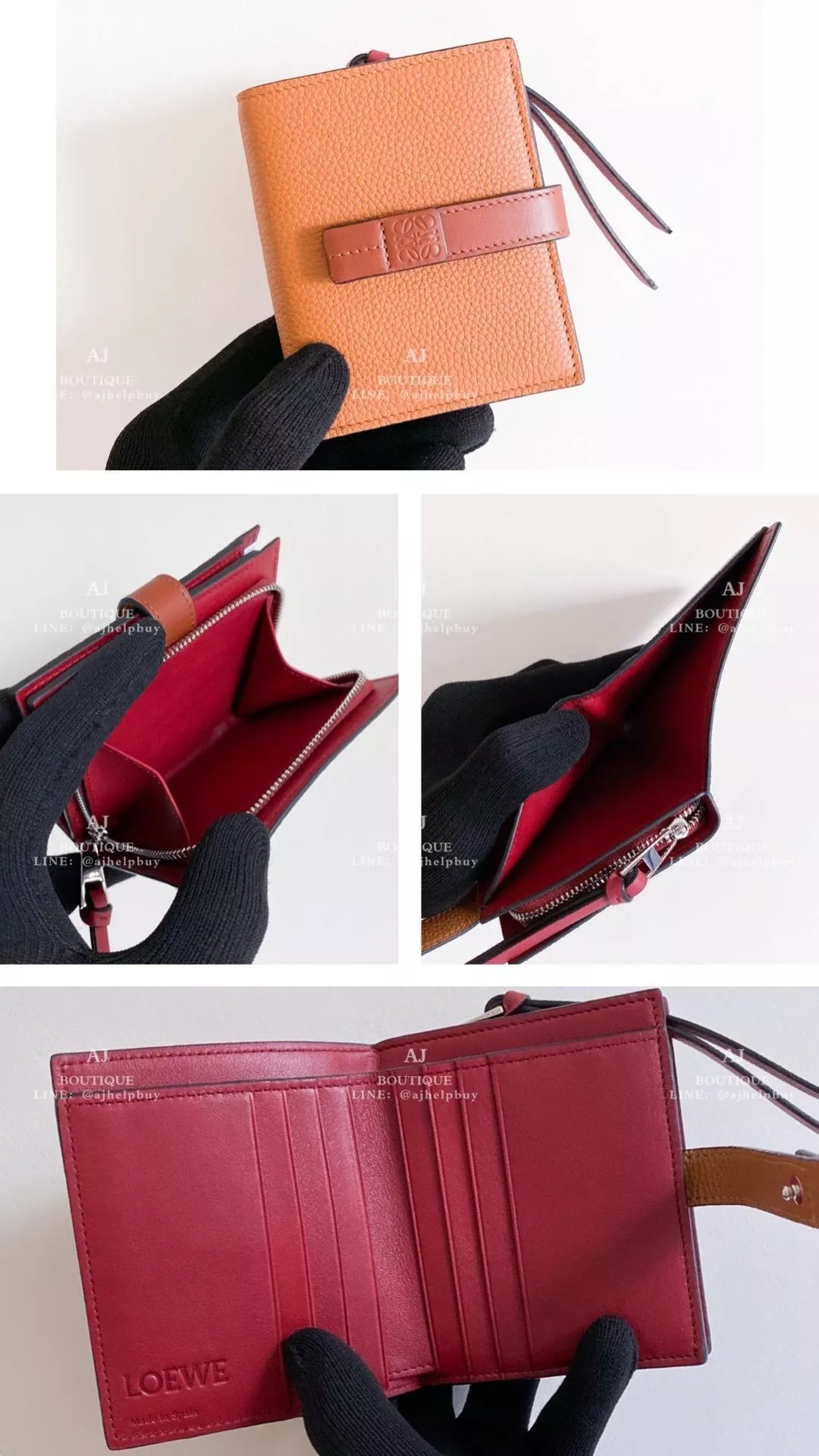 Loewe 釦式拉鍊短夾 代購照片