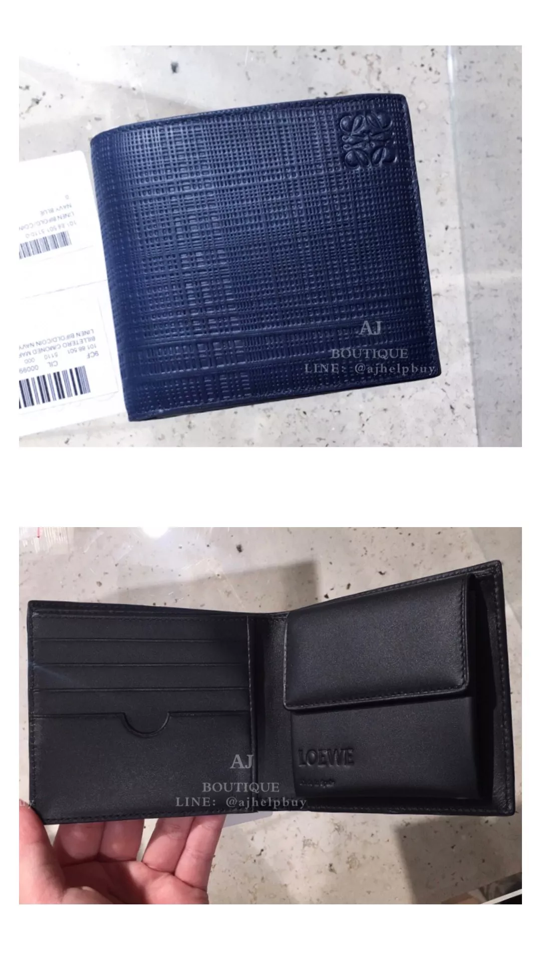 Loewe 男款短夾 海軍藍 ☑️ 代購照片