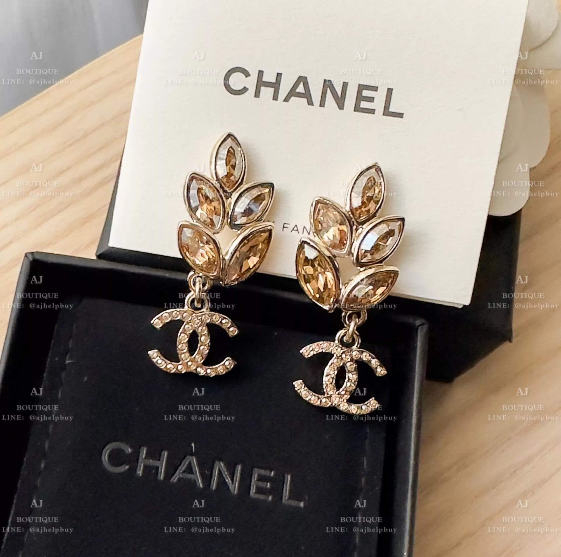 Chanel 夾式耳環 淡金 代購照片