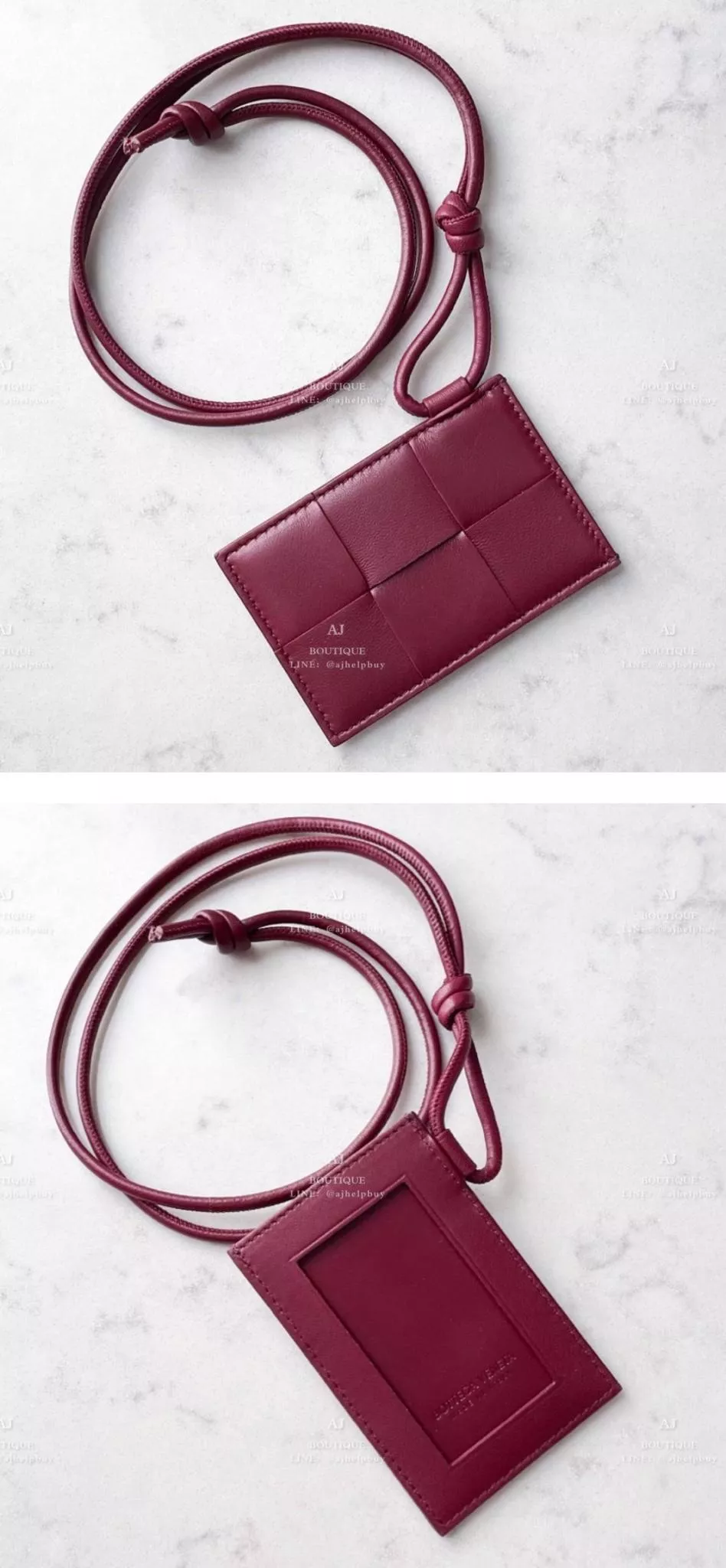 Bv Bottega Veneta 證件套 酒紅色 代購照片