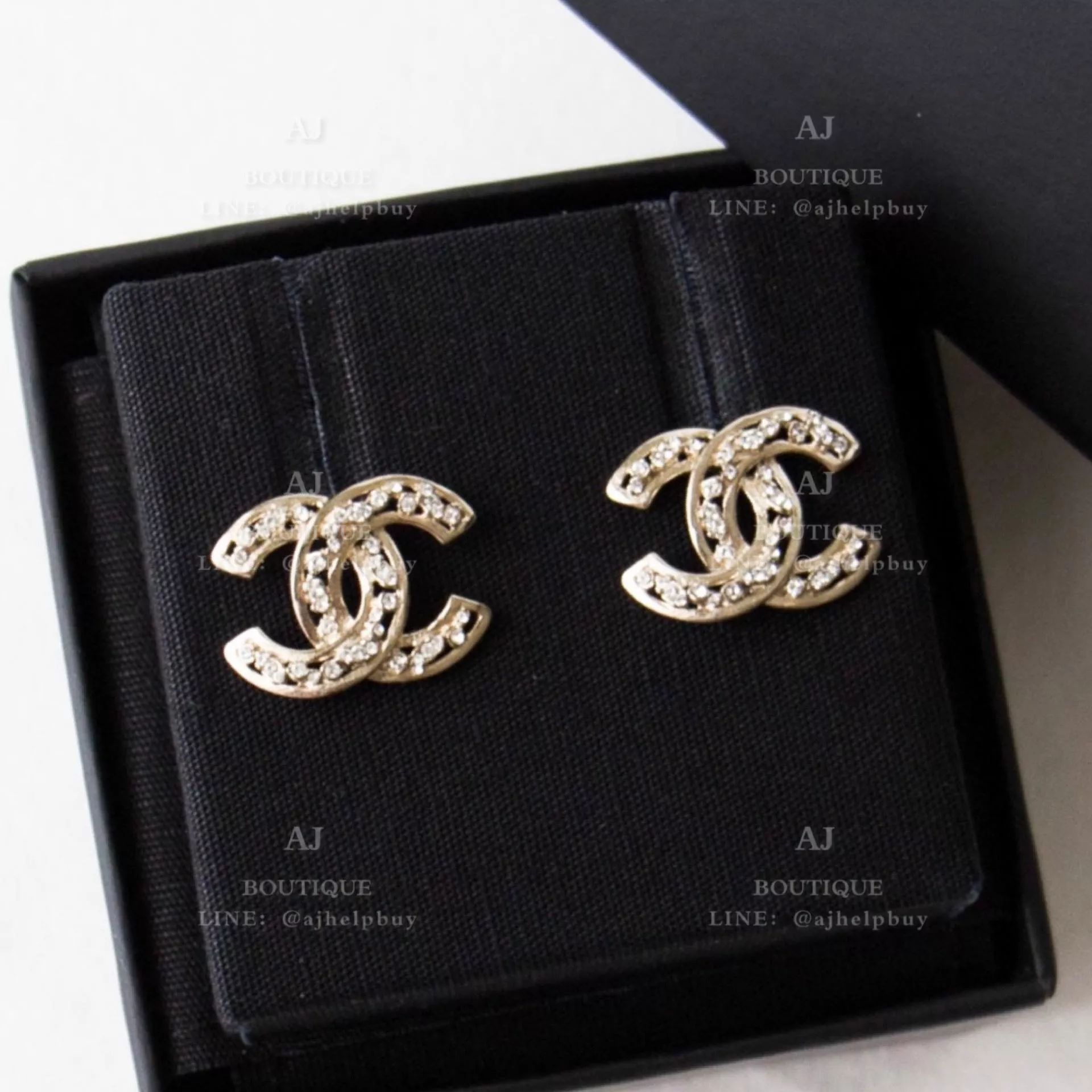Chanel 針式耳環 淡金 代購照片