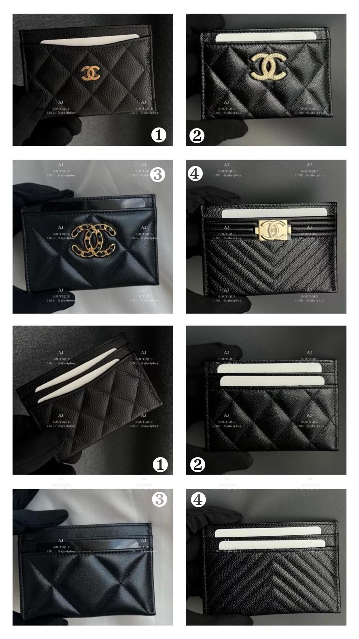 Chanel 黑色 經典五卡卡片夾 代購照片