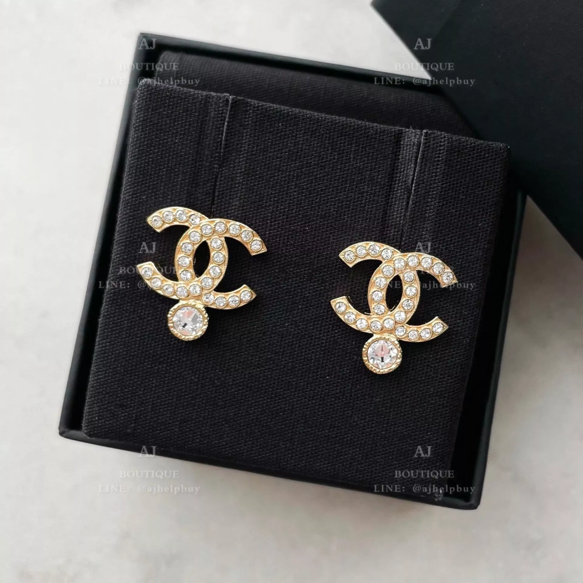 Chanel 新款耳環 金色 代購照片