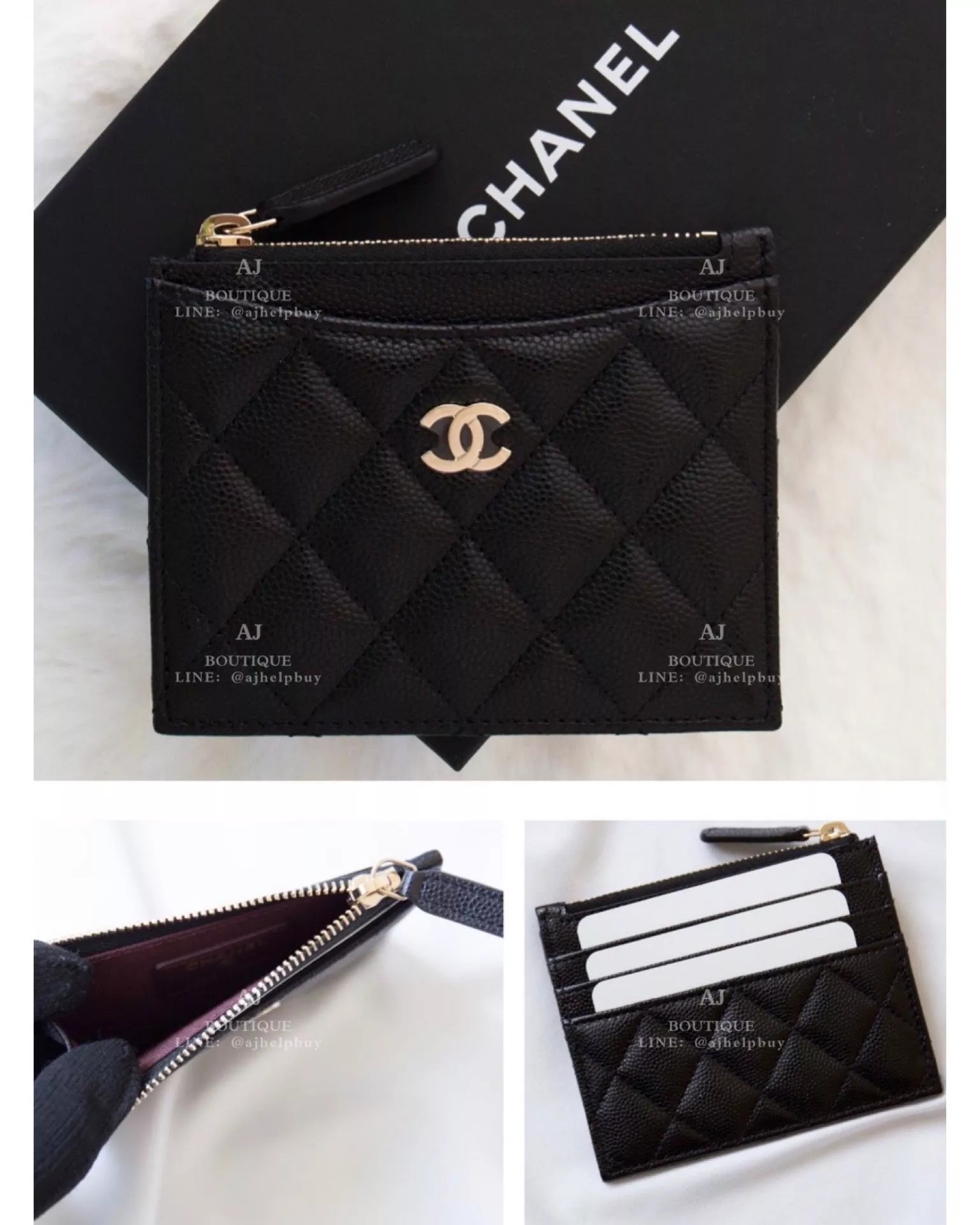 Chanel 經典款拉鍊卡片夾 代購照片