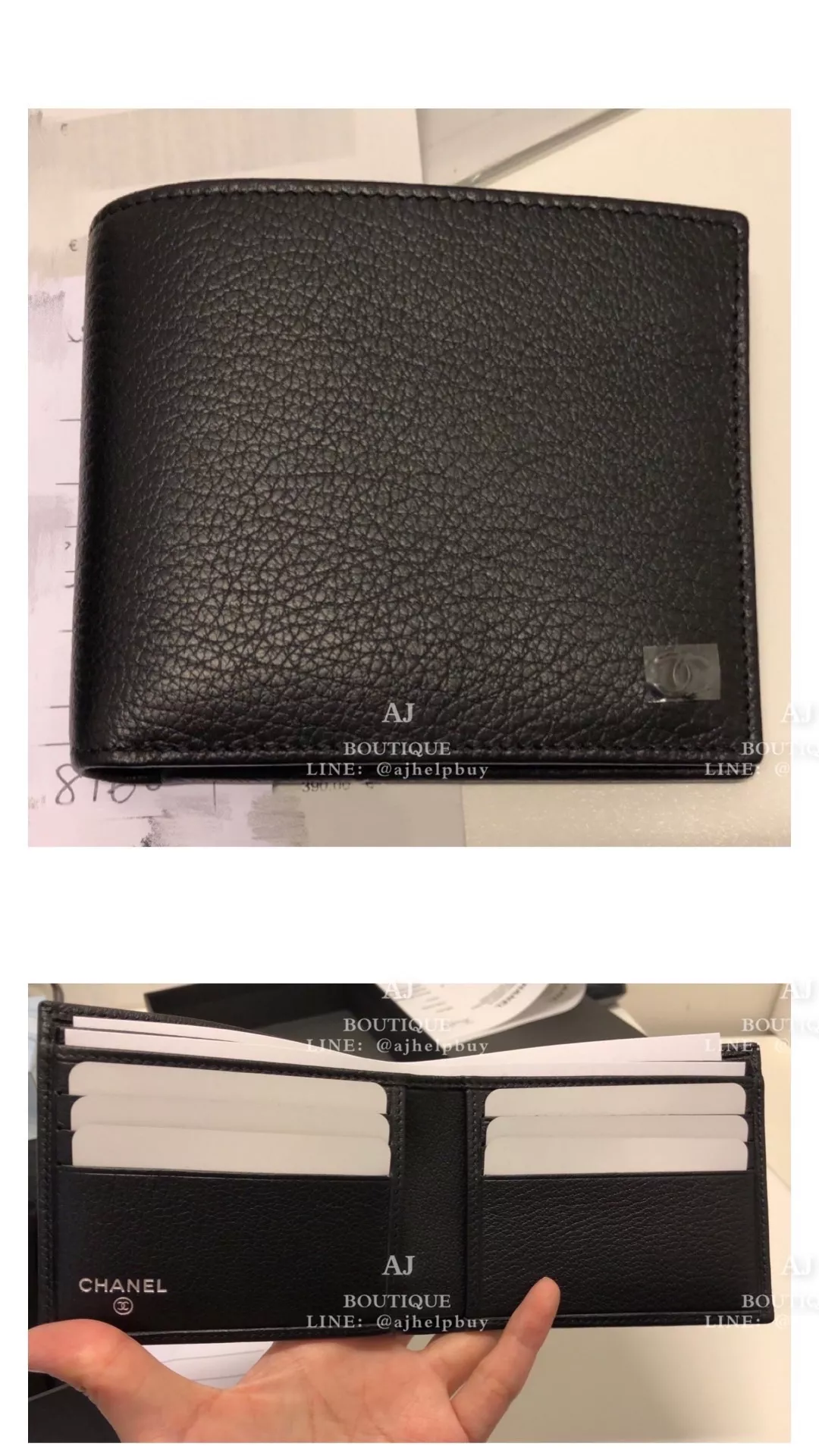 Chanel Cc消光六卡短夾 黑色 代購照片