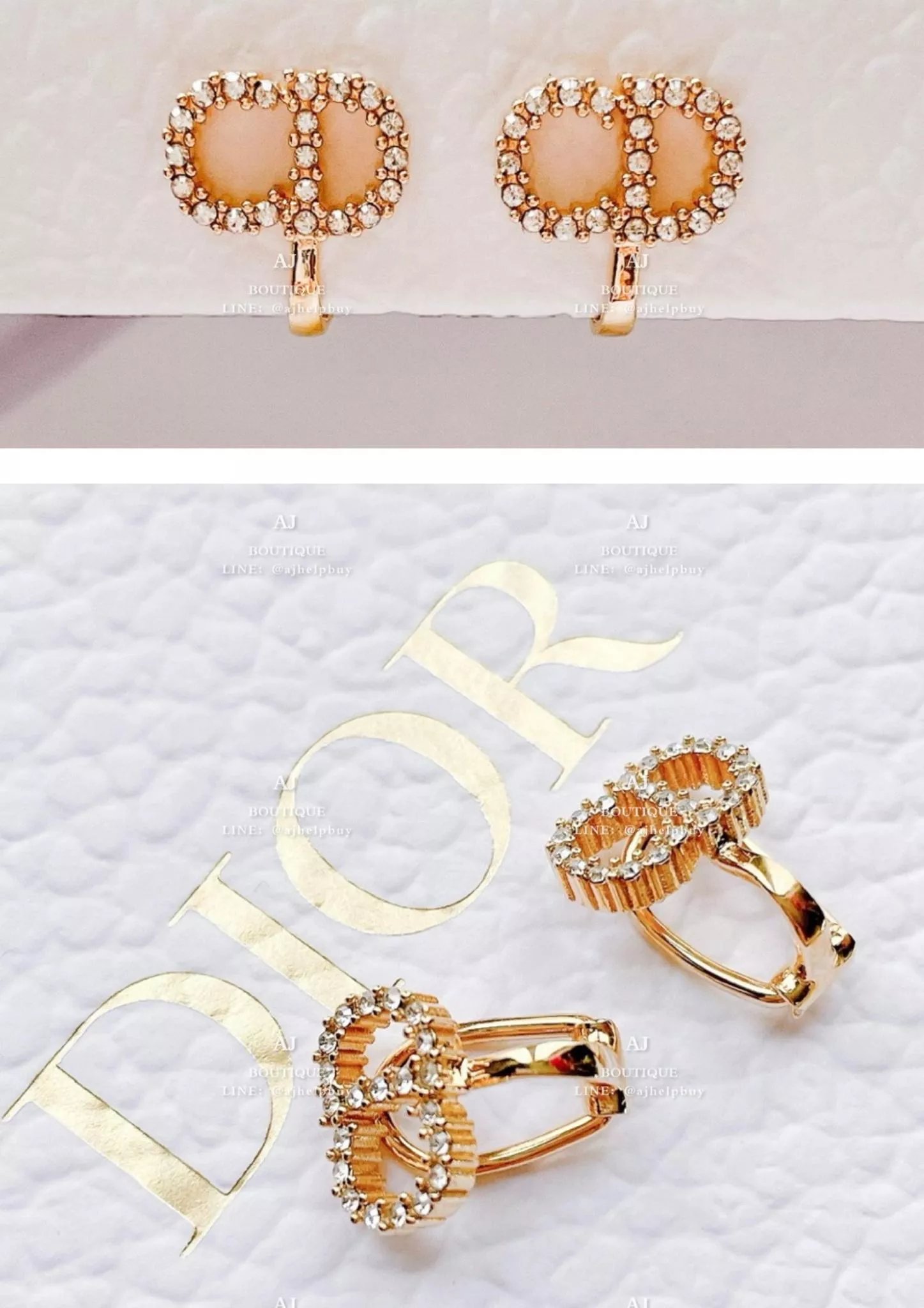 Dior 夾式耳環 金色 代購照片