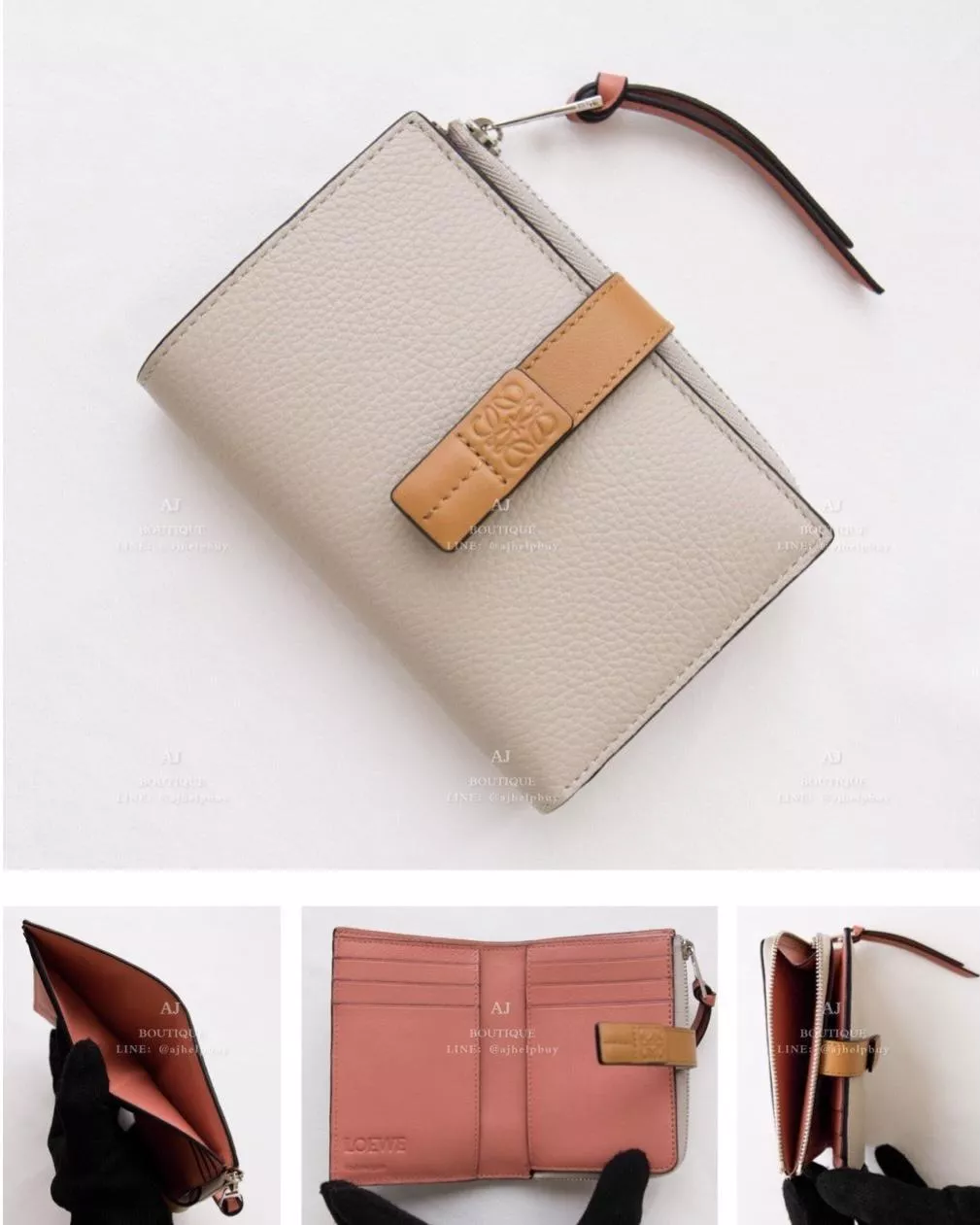 Loewe 新款釦式短夾 代購照片