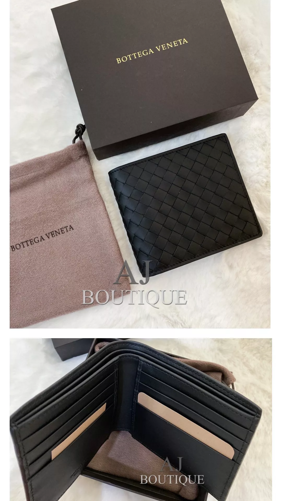 Bv Bottega Veneta 經典八卡短夾 黑色 代購照片