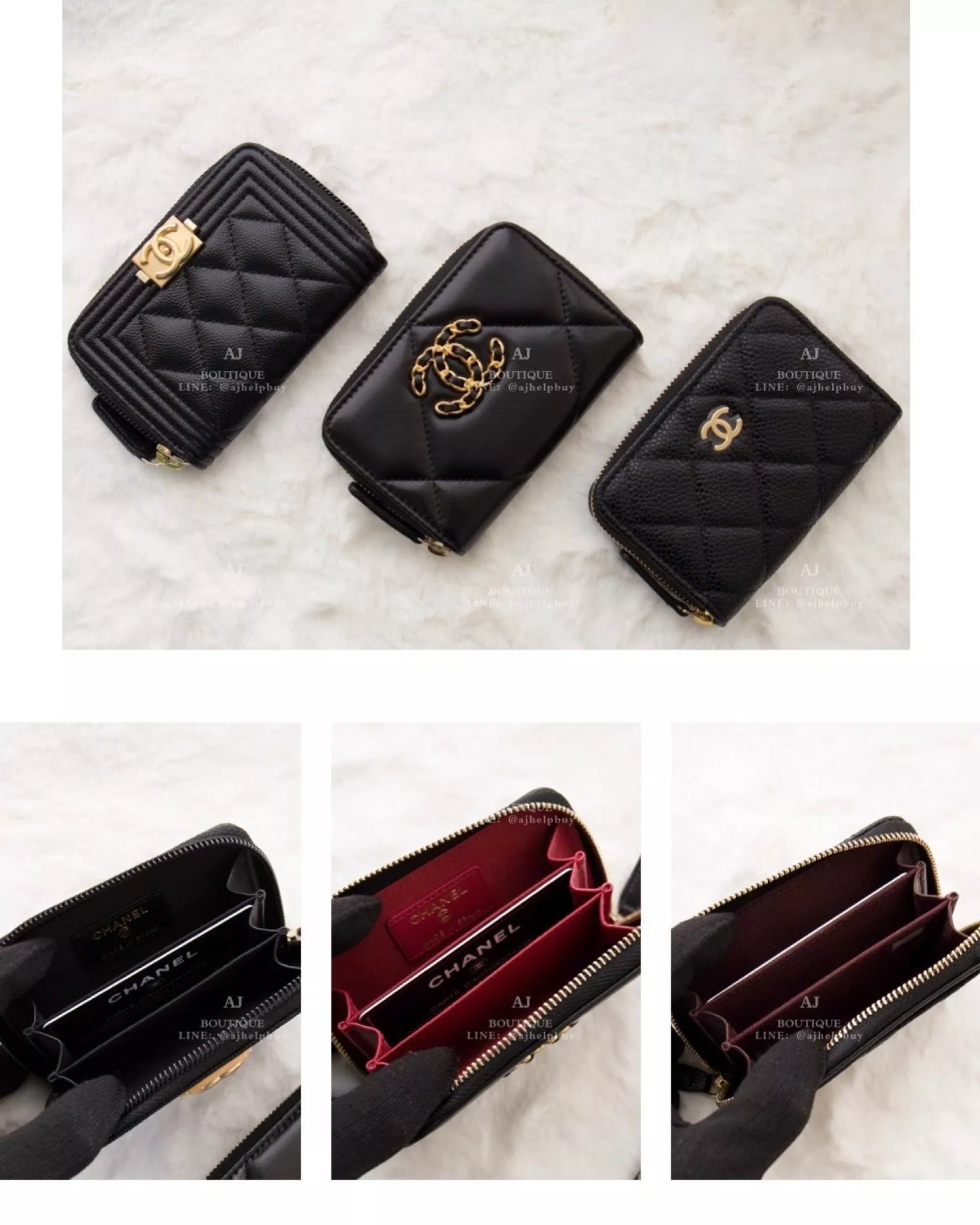 Chanel 拉鍊零錢包 黑色 代購照片