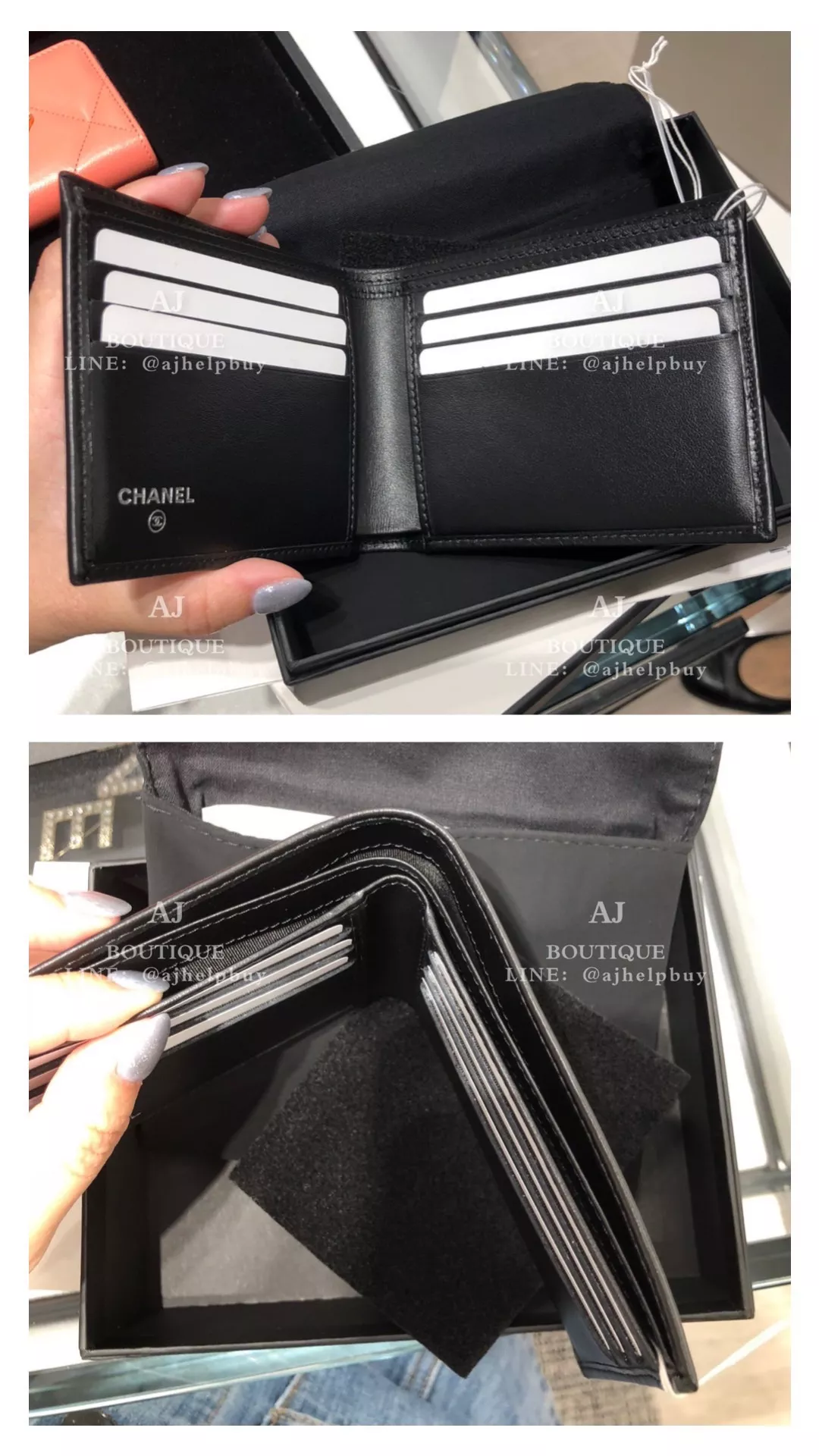 Chanel 新款男夾 黑色平滑牛皮 代購照片2